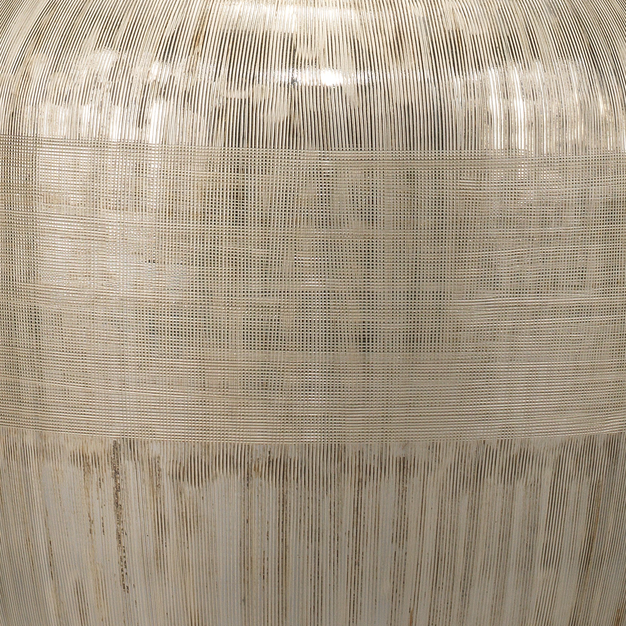 Damsle Glass Table Lamp with Linen Shade, Silver by Jamie Young