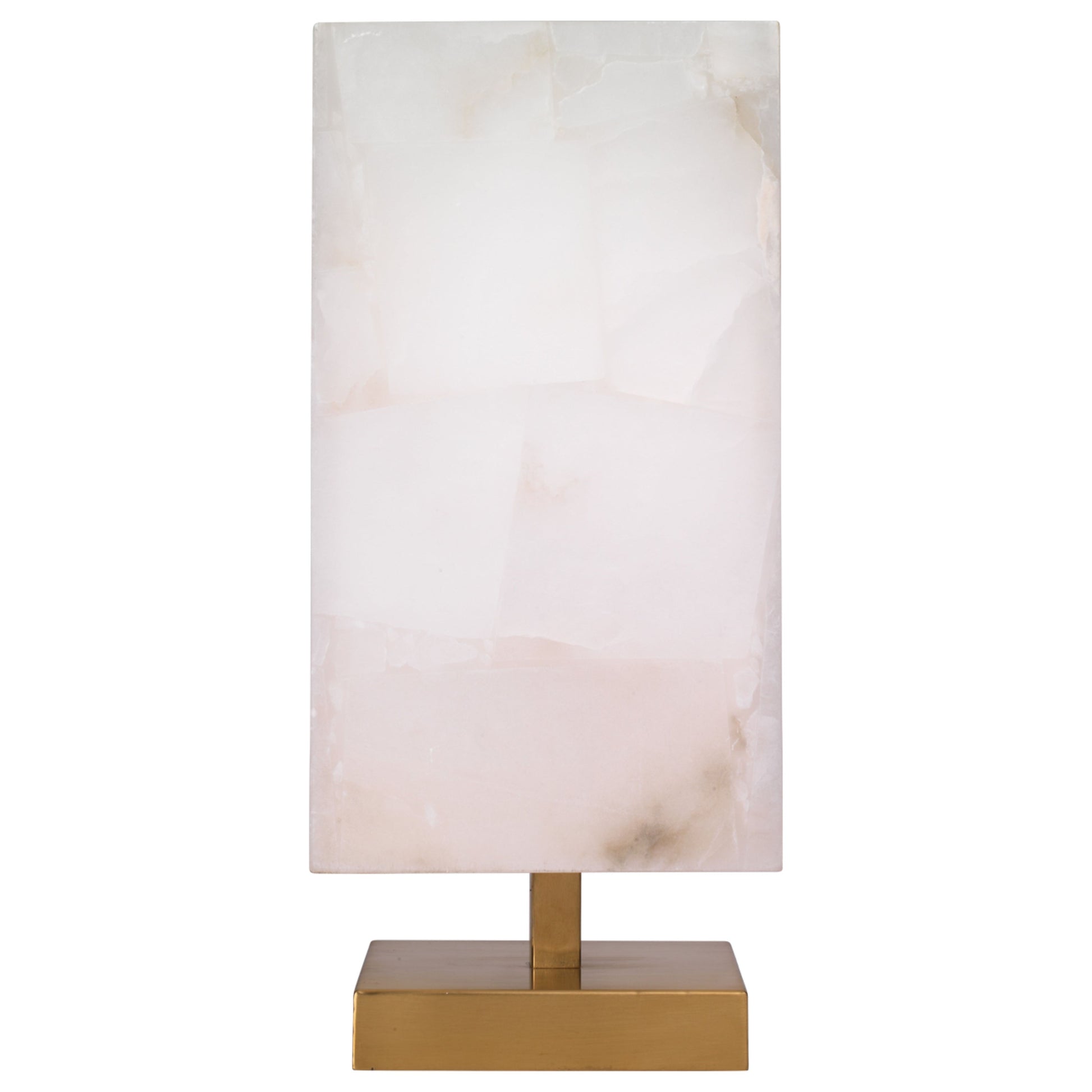 Ghost Axis Alabaster Table Lamp, Brass by Jamie Young