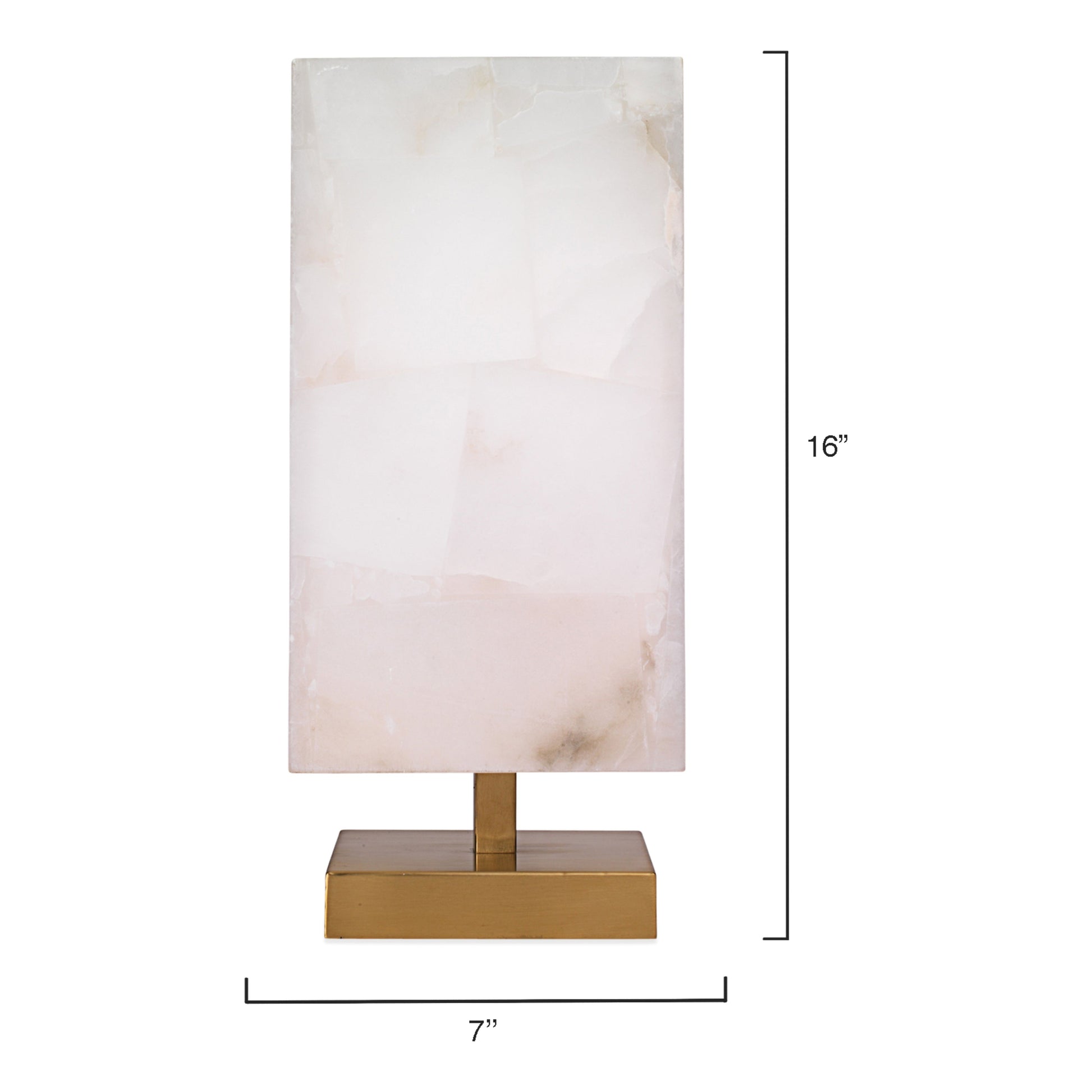 Ghost Axis Alabaster Table Lamp, Brass by Jamie Young
