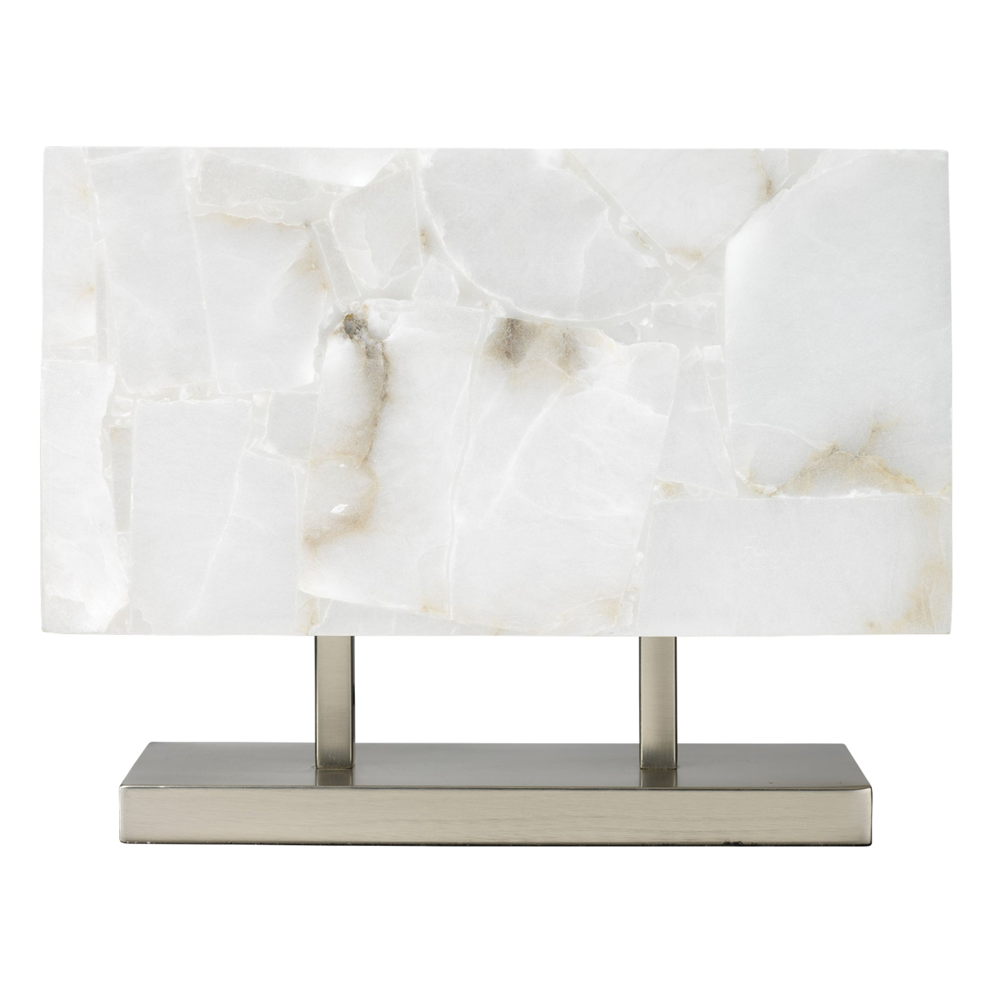 Ghost Horizon Alabaster Table Lamp, Silver by Jamie Young