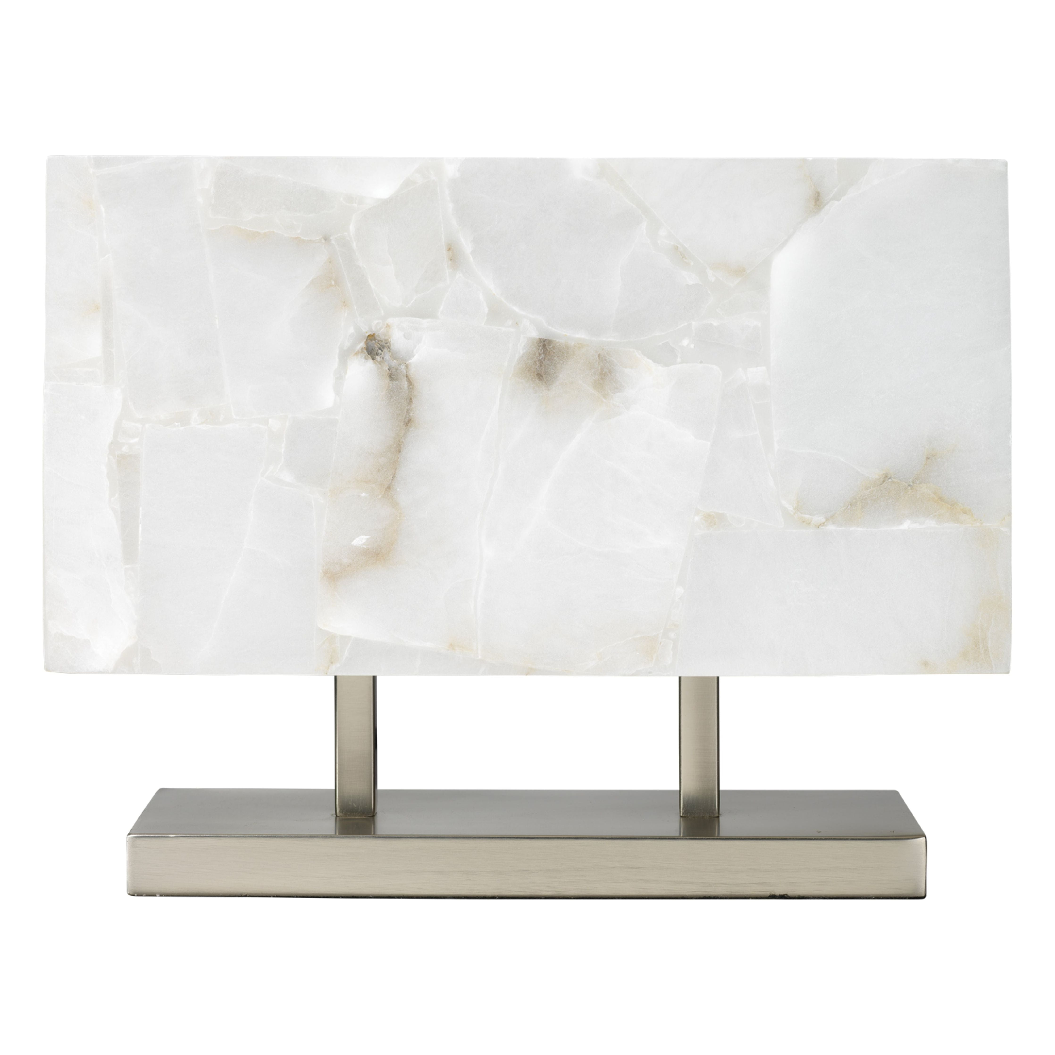 Ghost Horizon Alabaster Table Lamp, Silver by Jamie Young
