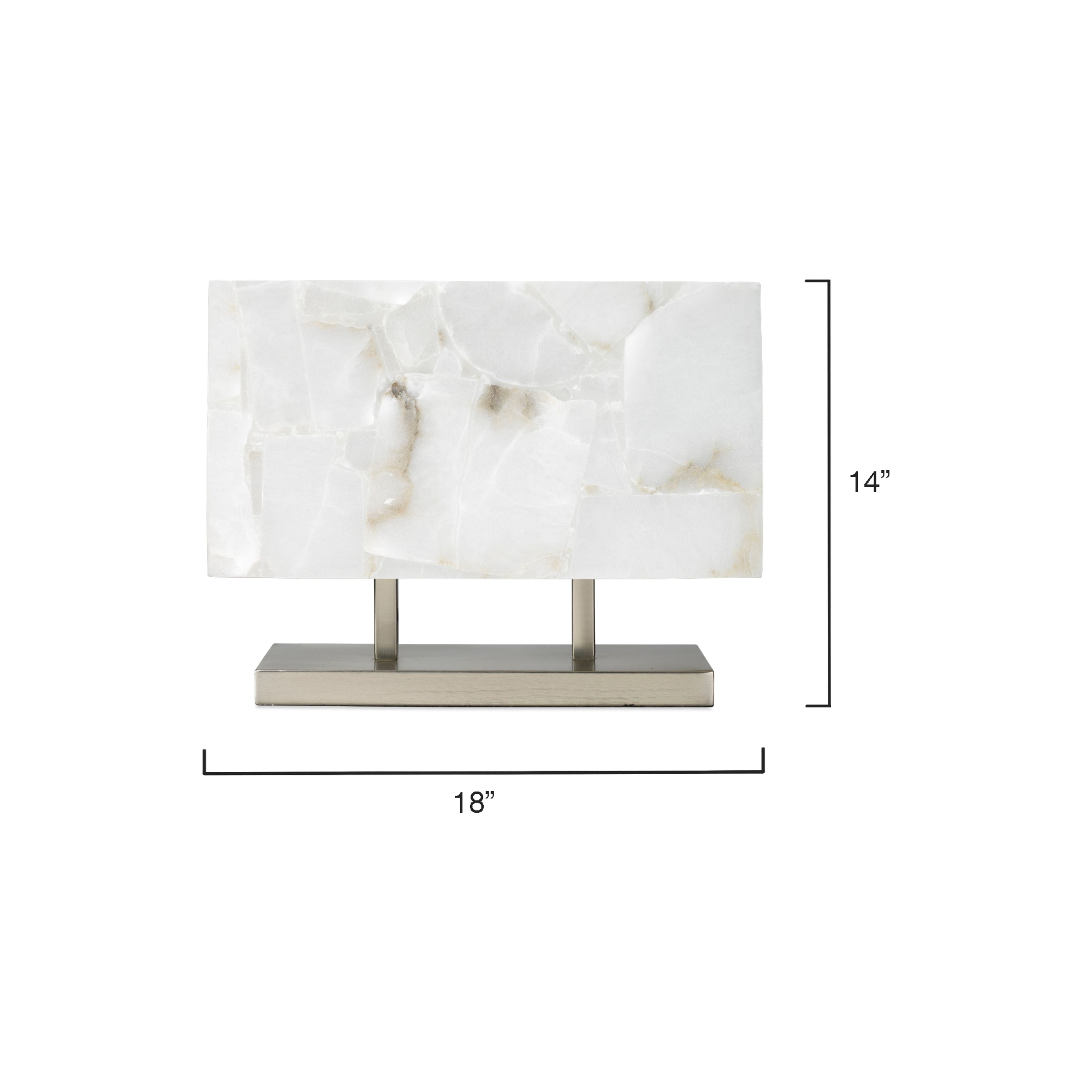 Ghost Horizon Alabaster Table Lamp, Silver by Jamie Young