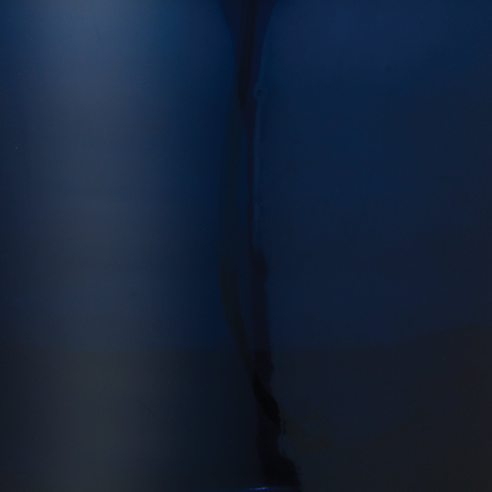 Plum Jar Glass Table Lamp with Linen Shade, Blue by Jamie Young