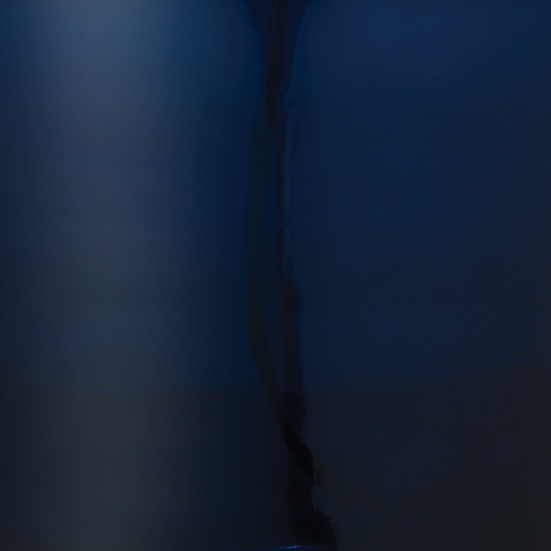 Plum Jar Glass Table Lamp with Linen Shade, Blue by Jamie Young
