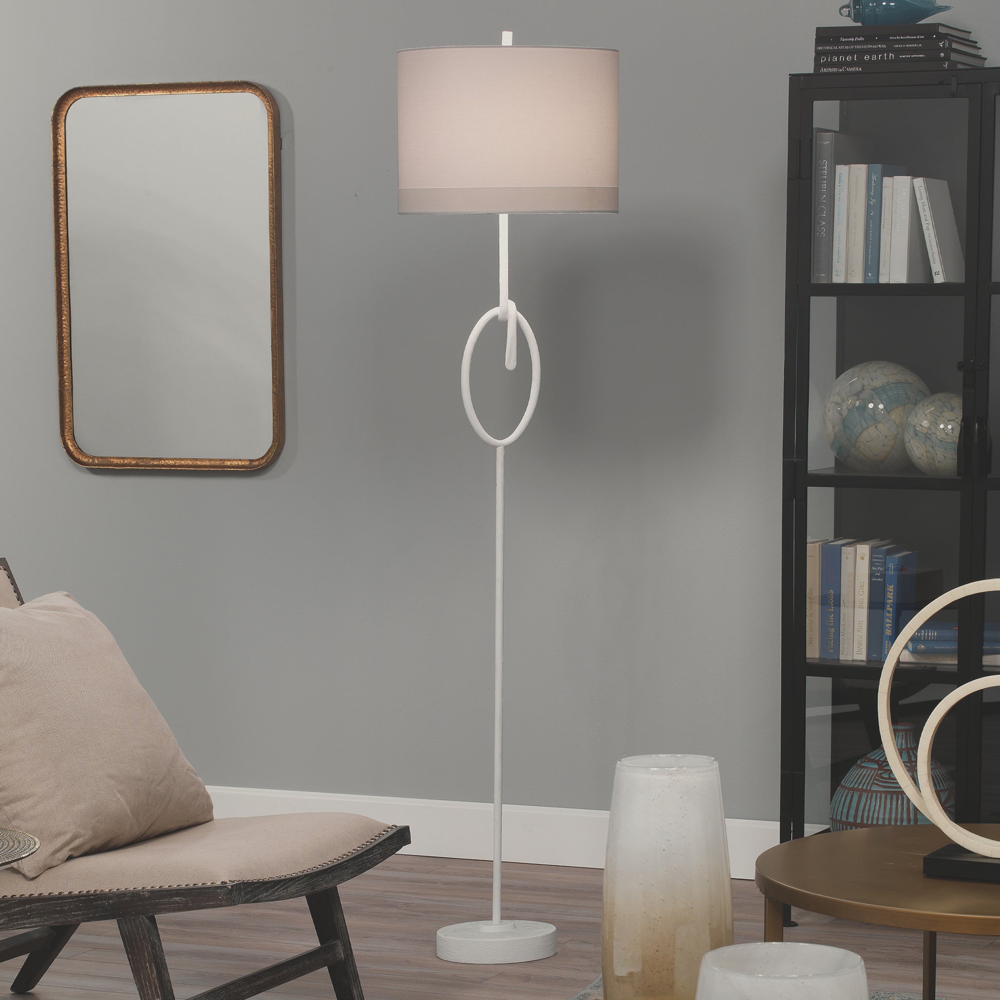 Knot 1-Light Floor Lamp, White by Jamie Young