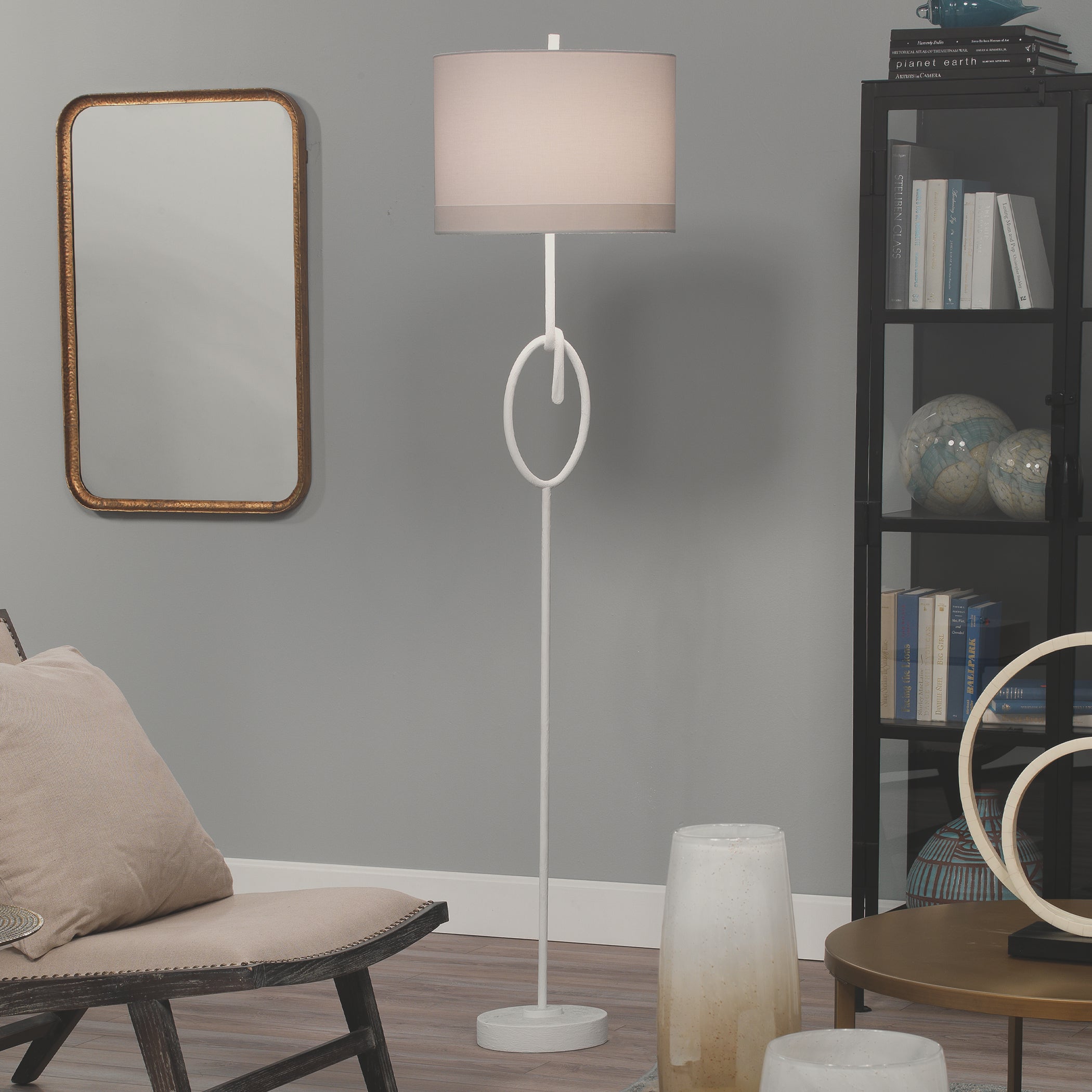 Knot 1-Light Floor Lamp, White by Jamie Young