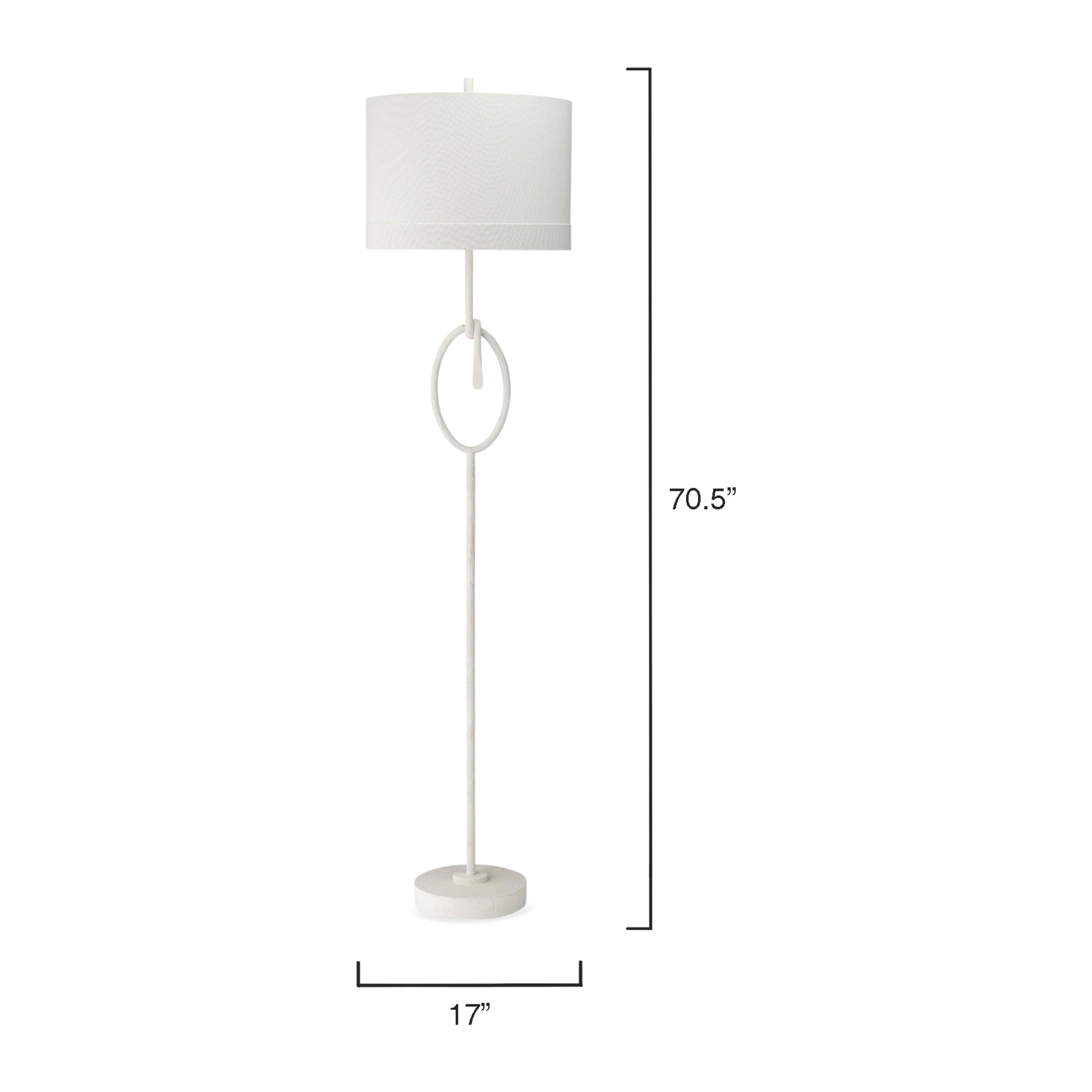 Knot 1-Light Floor Lamp, White by Jamie Young