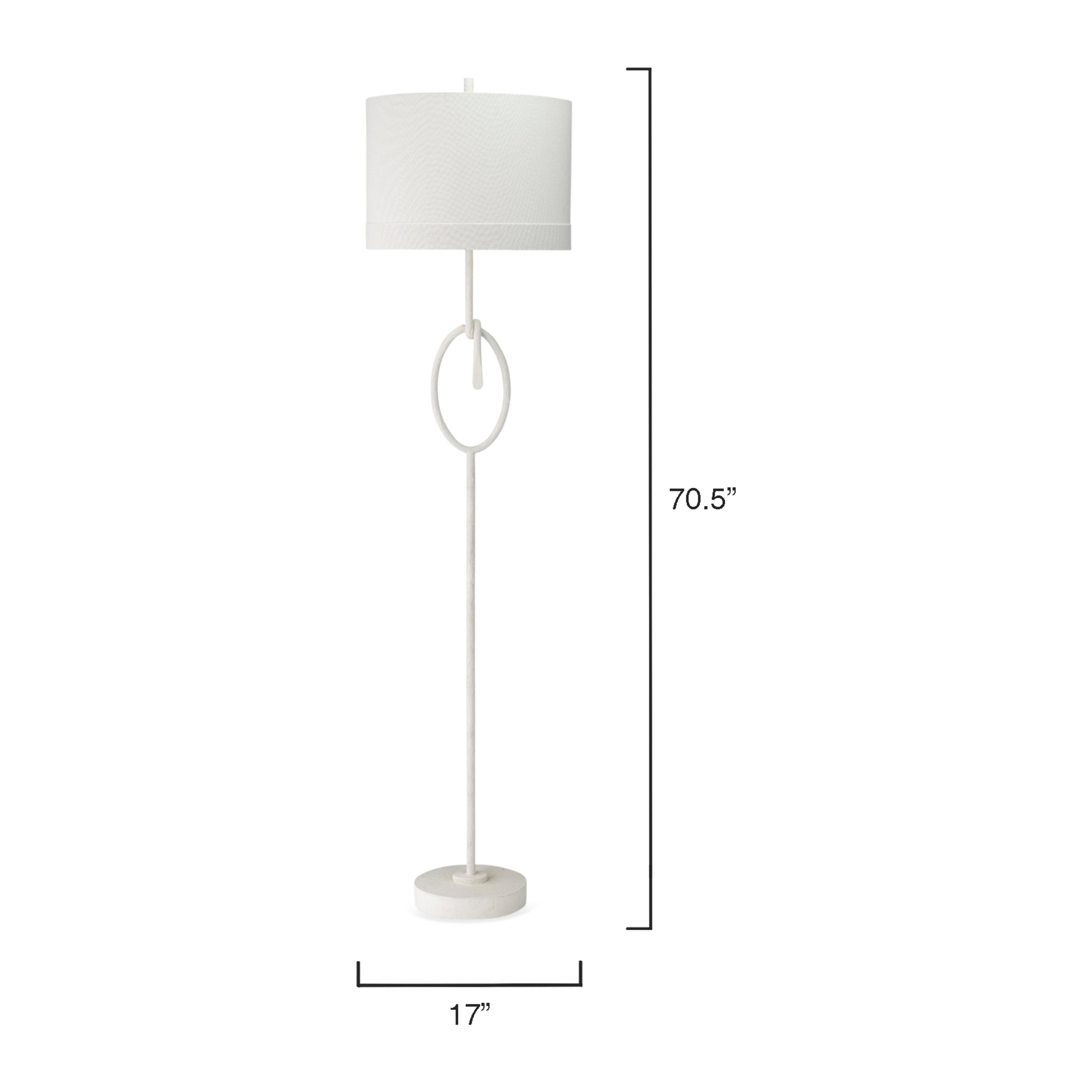 Knot 1-Light Floor Lamp, White by Jamie Young