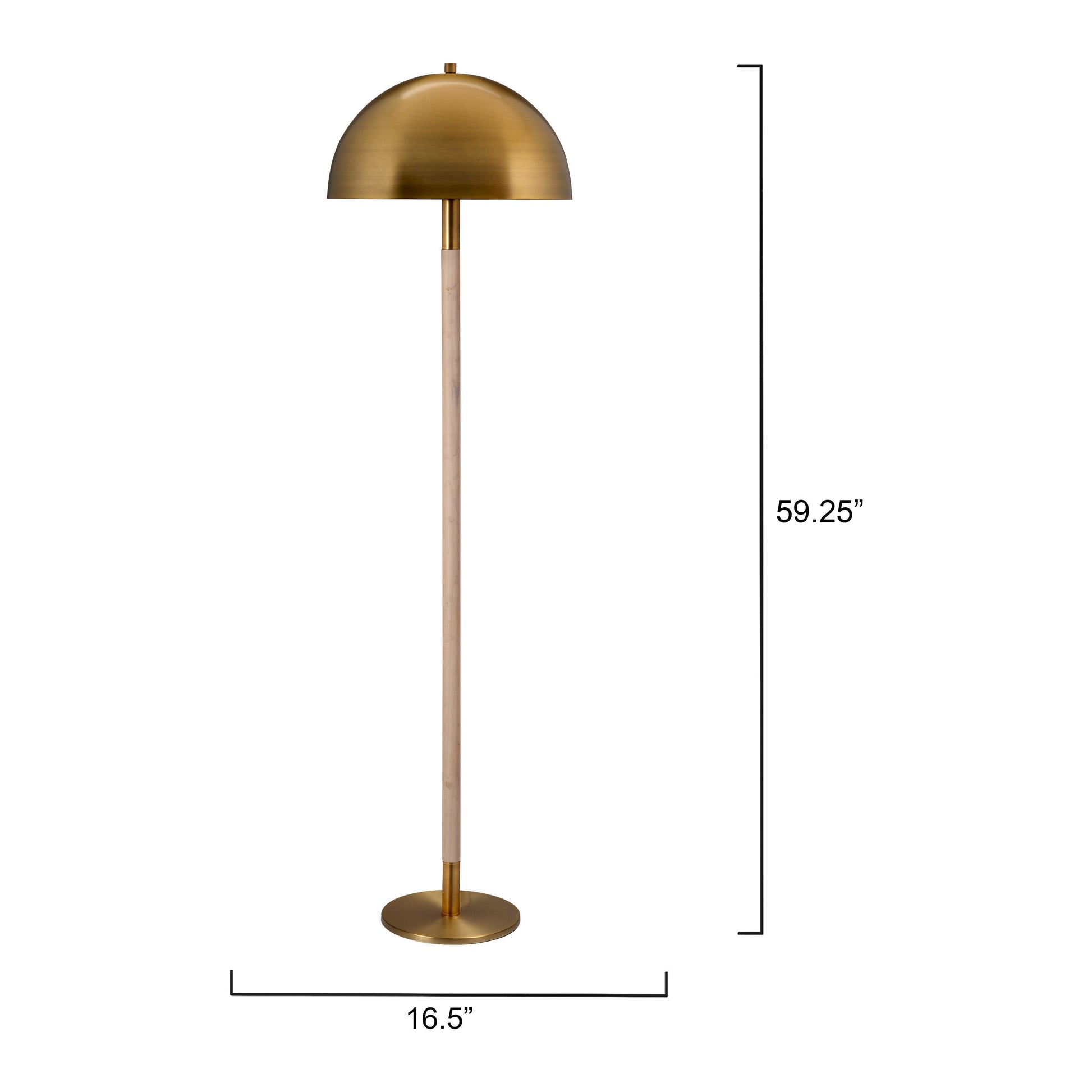 Merlin Metal and Wood Floor Lamp by Jamie Young