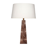 Palm Marquetry Table Lamp with Linen Shade by Jamie Young