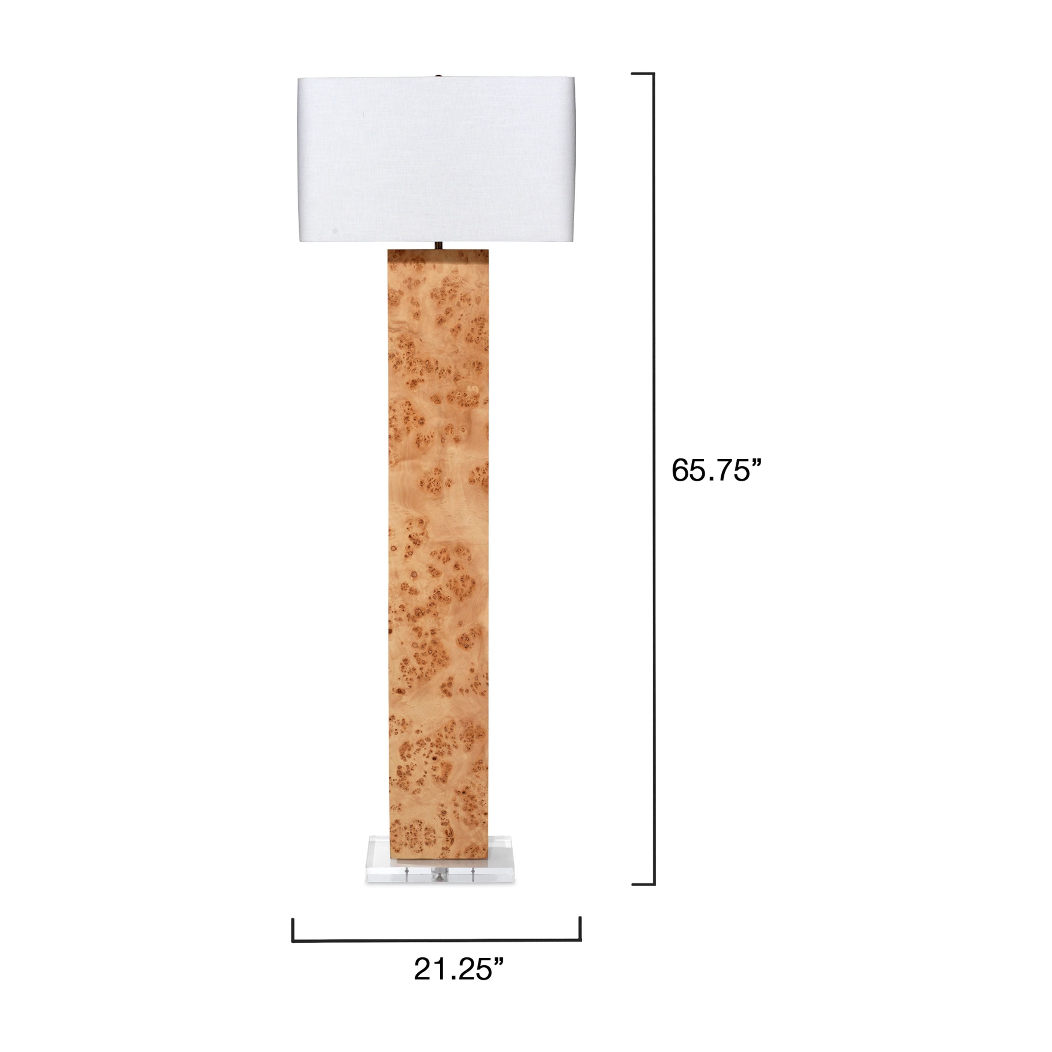 Parallel Burl Wood Floor Lamp by Jamie Young