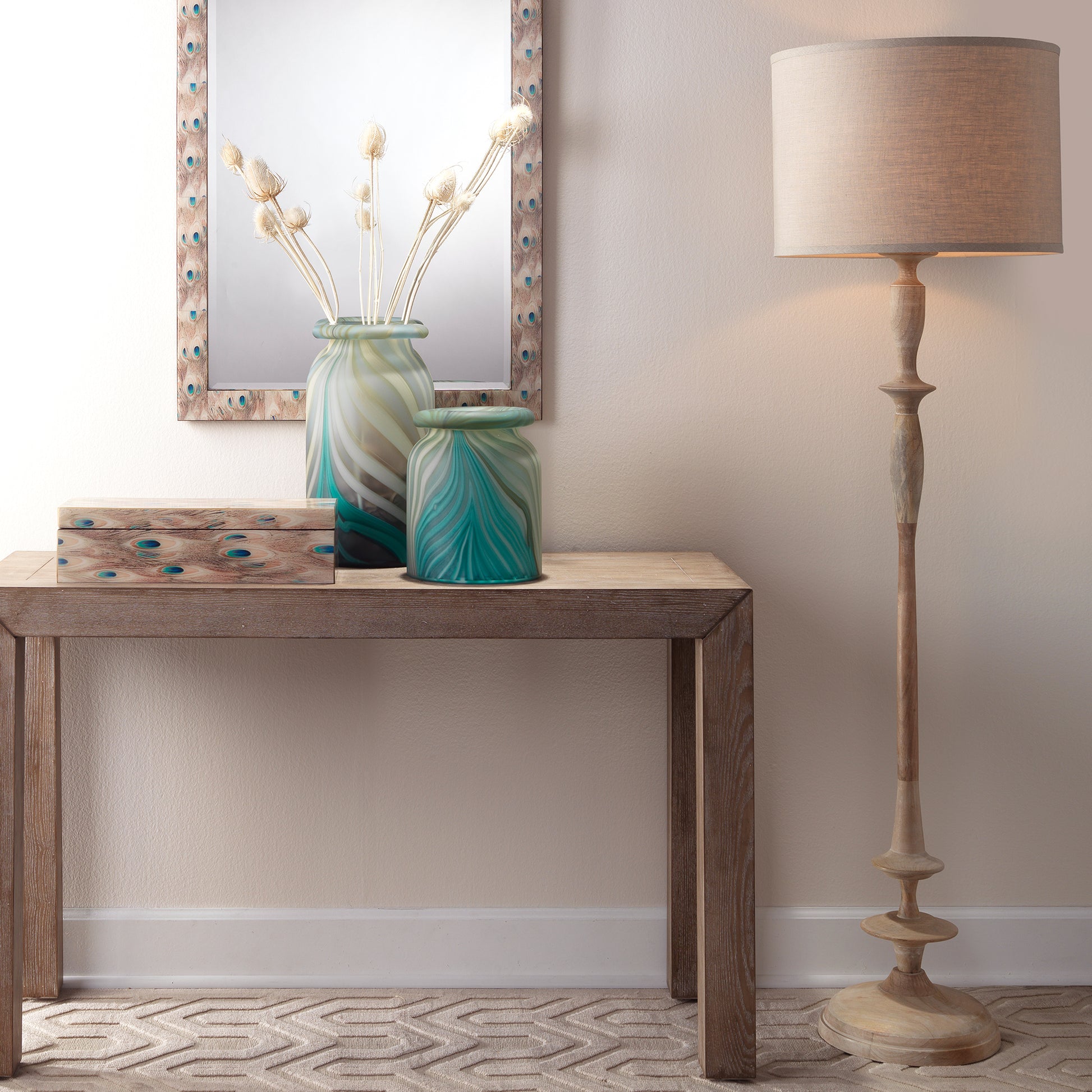 Petite Paro 1-Light Wood Floor Lamp by Jamie Young