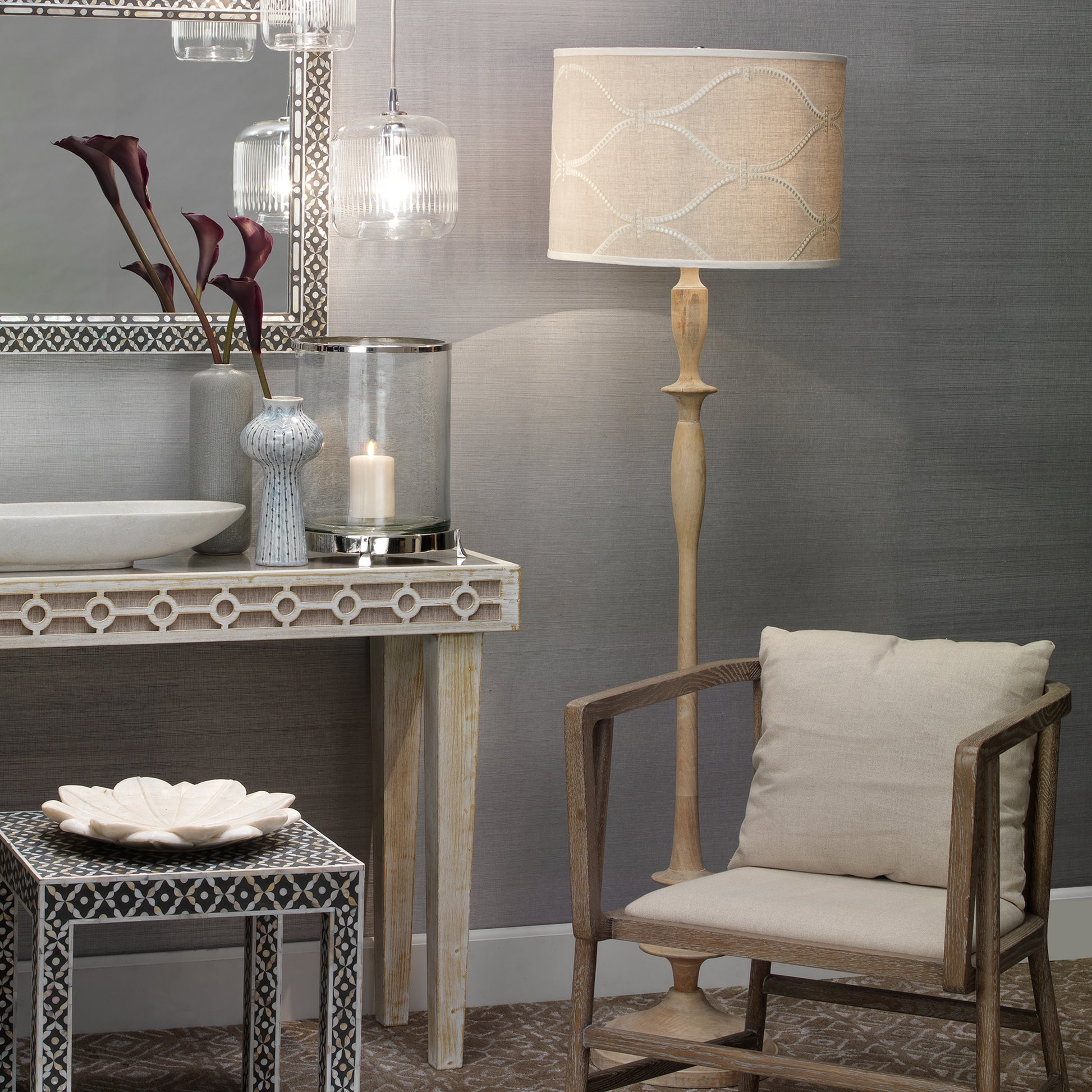 Petite Paro 1-Light Wood Floor Lamp by Jamie Young