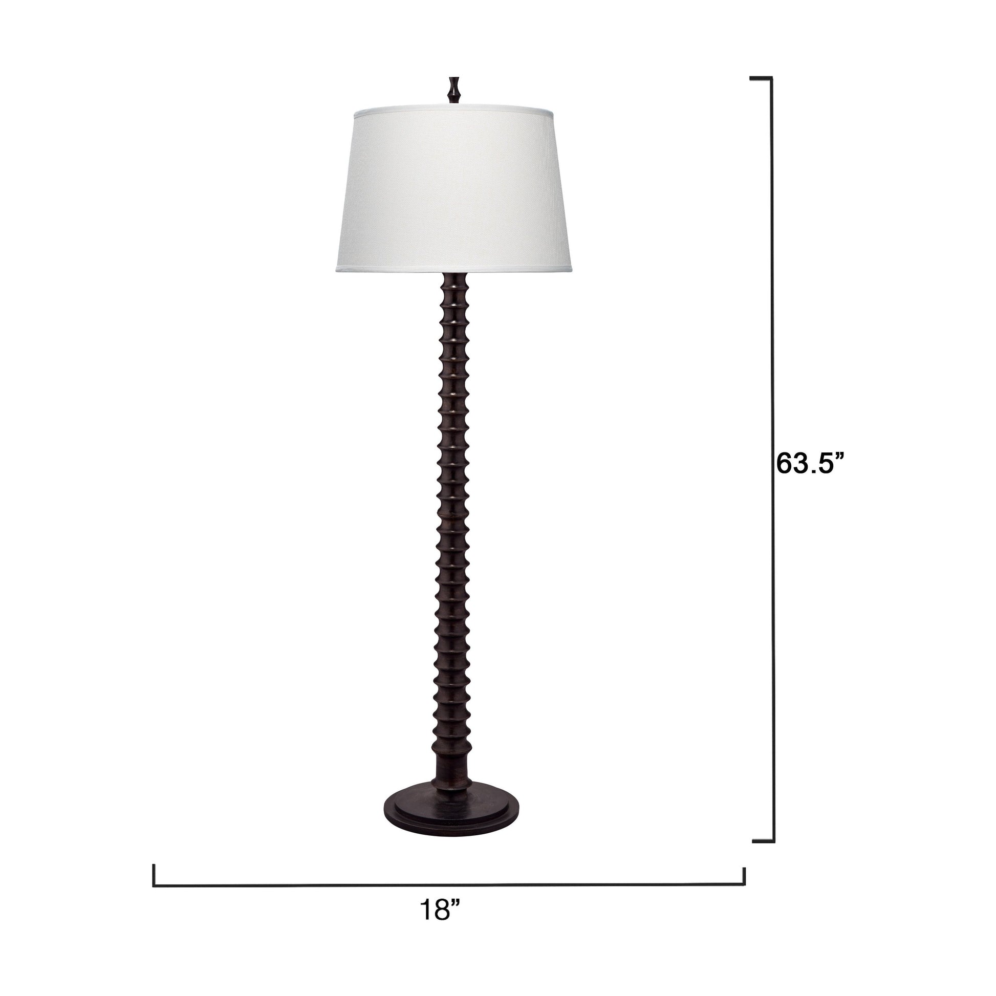 Revolution Wood 1-Light Floor Lamp, Black by Jamie Young