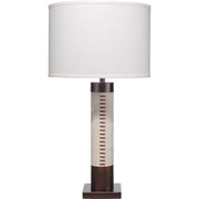 Sheridan Ox Hide Table Lamp with Linen Shade by Jamie Young