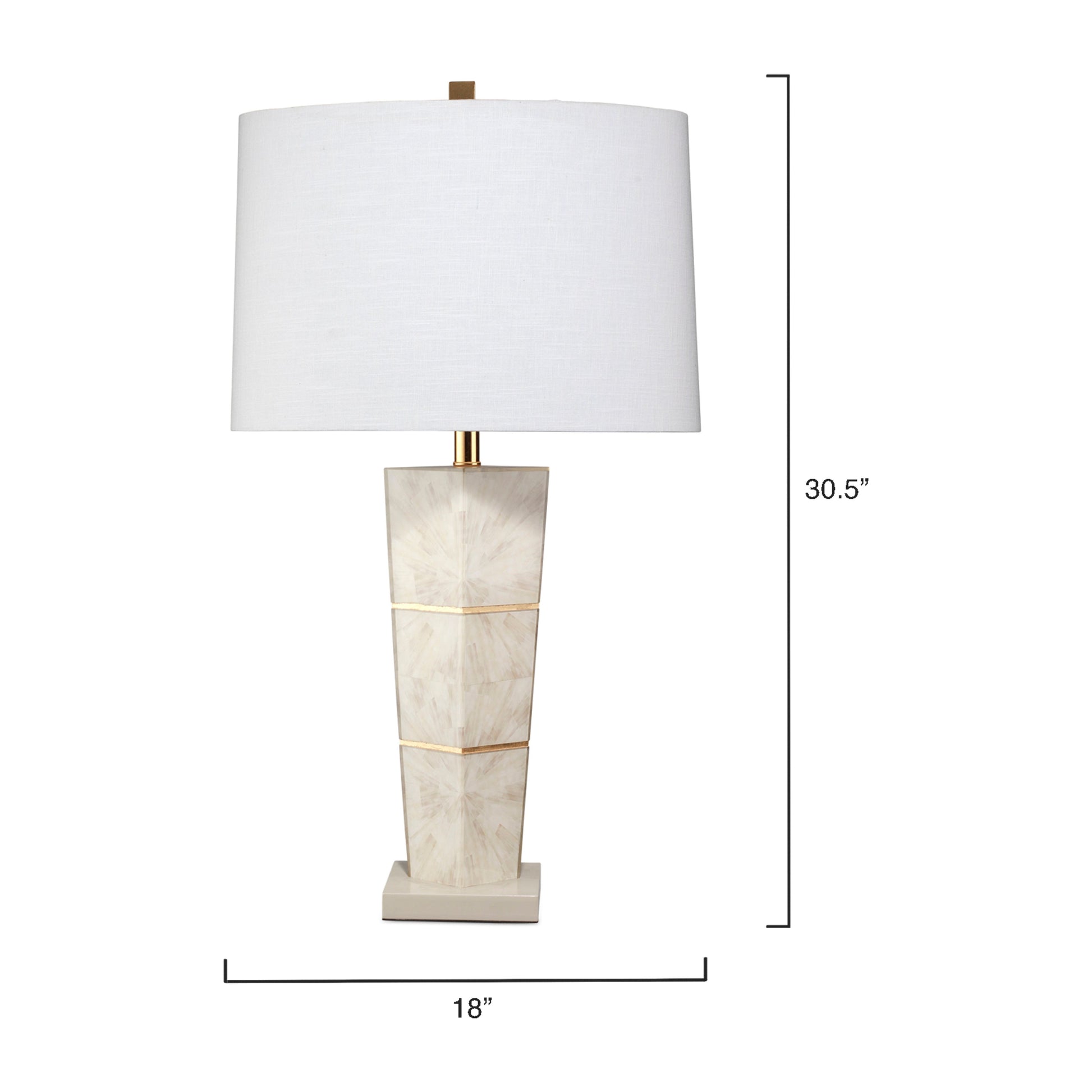 Spectacle Table Lamp with Linen Shade, Grey by Jamie Young