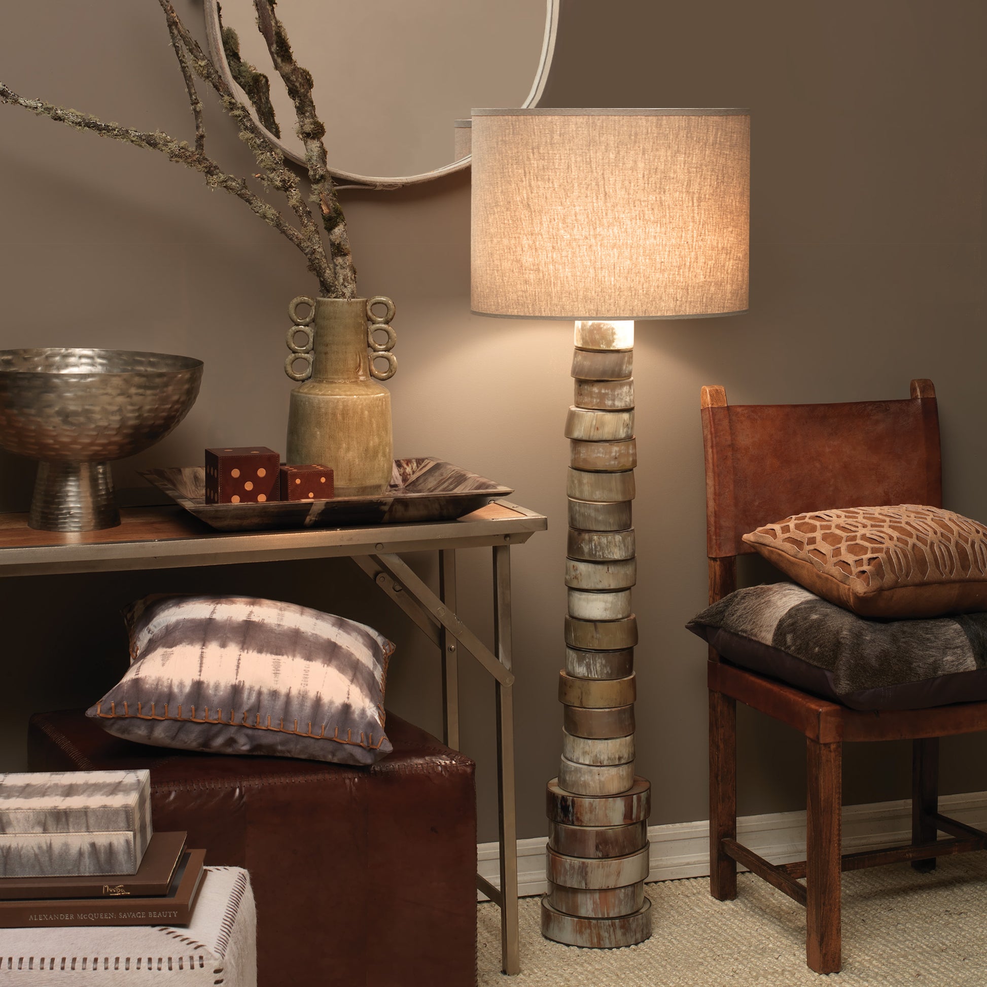 Stacked Horn 1-Light Floor Lamp by Jamie Young