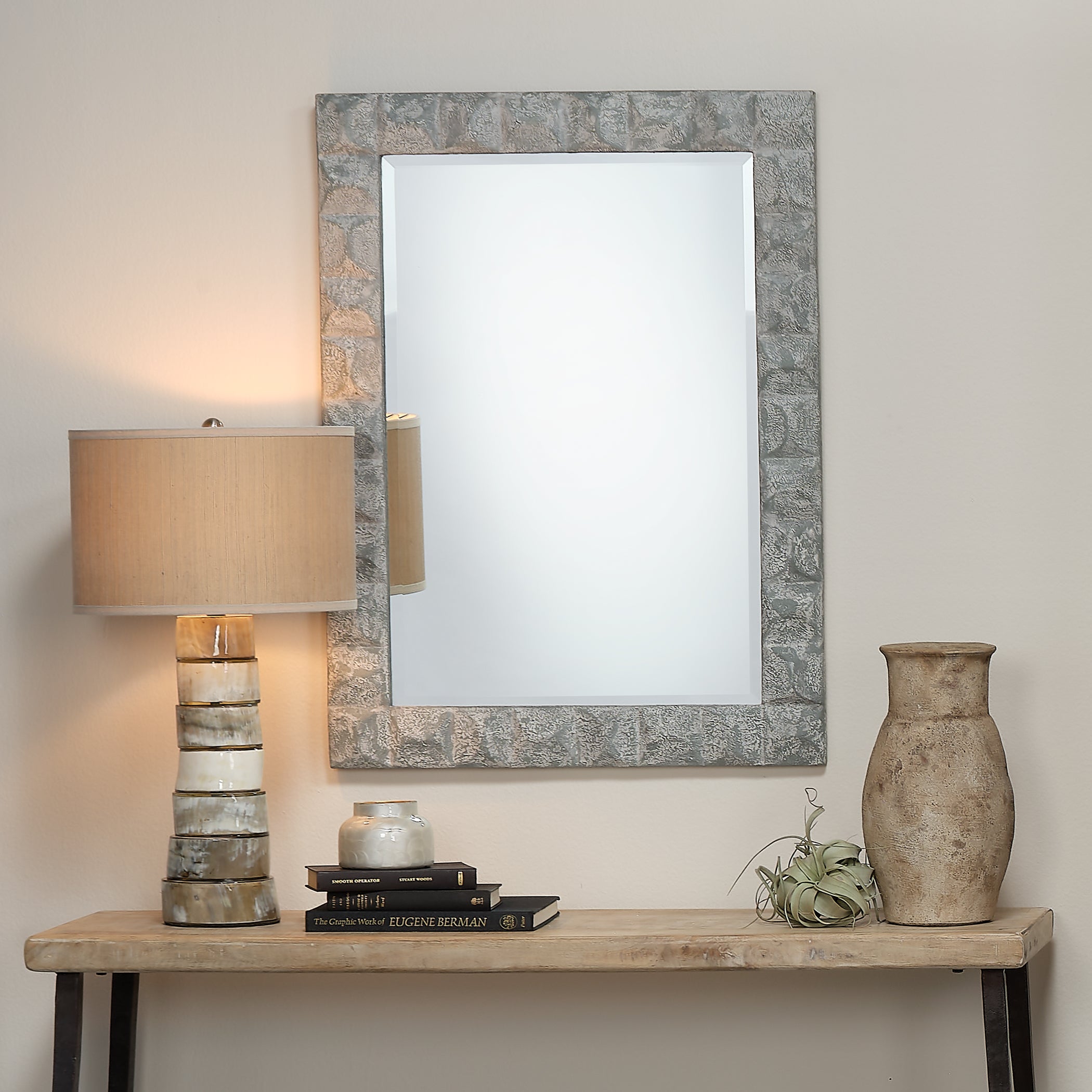 Stacked Horn Table Lamp with Elephant Drum Shade by Jamie Young