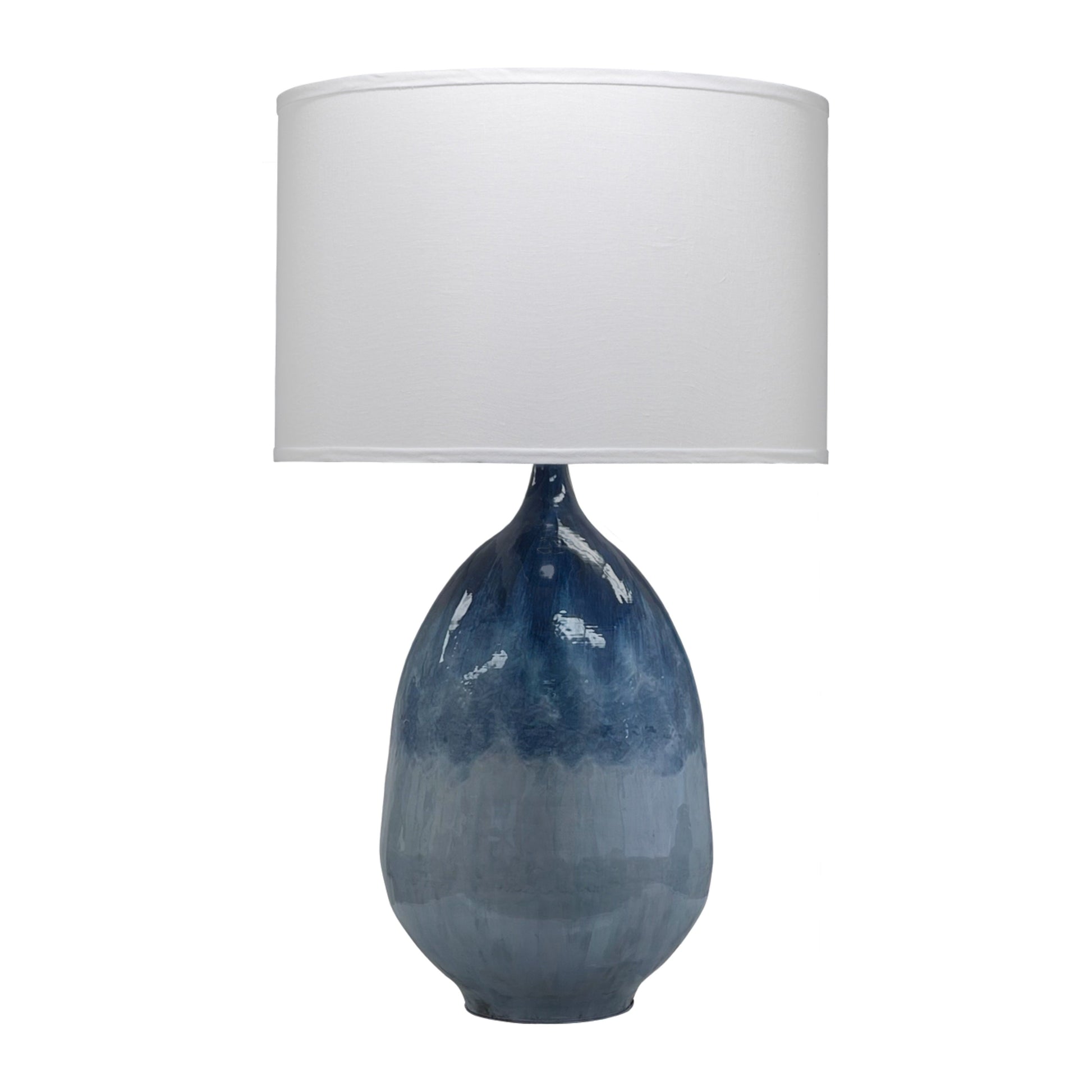 Twilight Iron Table Lamp with Linen Shade, Blue Ombre by Jamie Young