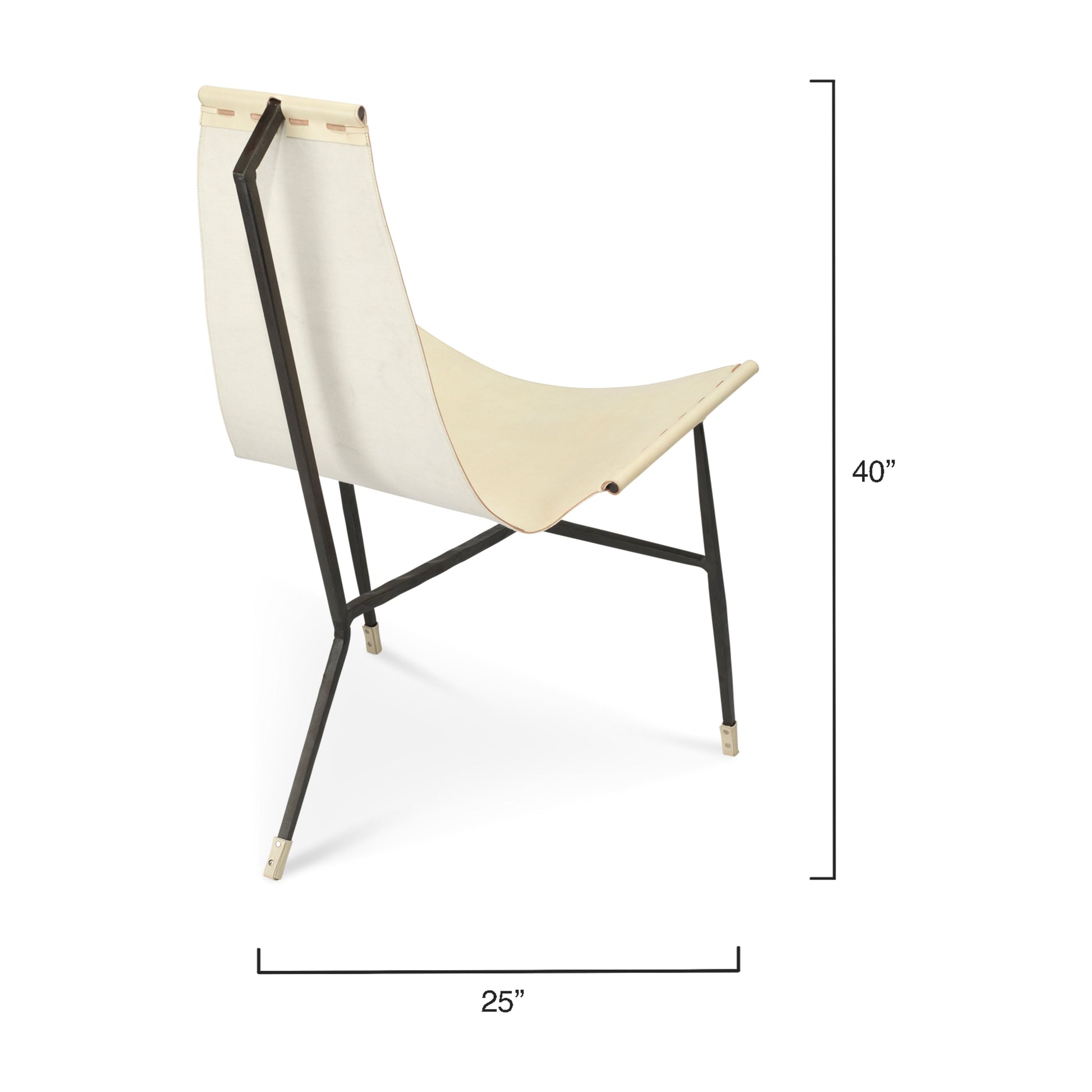 Abilene Leather Lounge Chair by Jamie Young