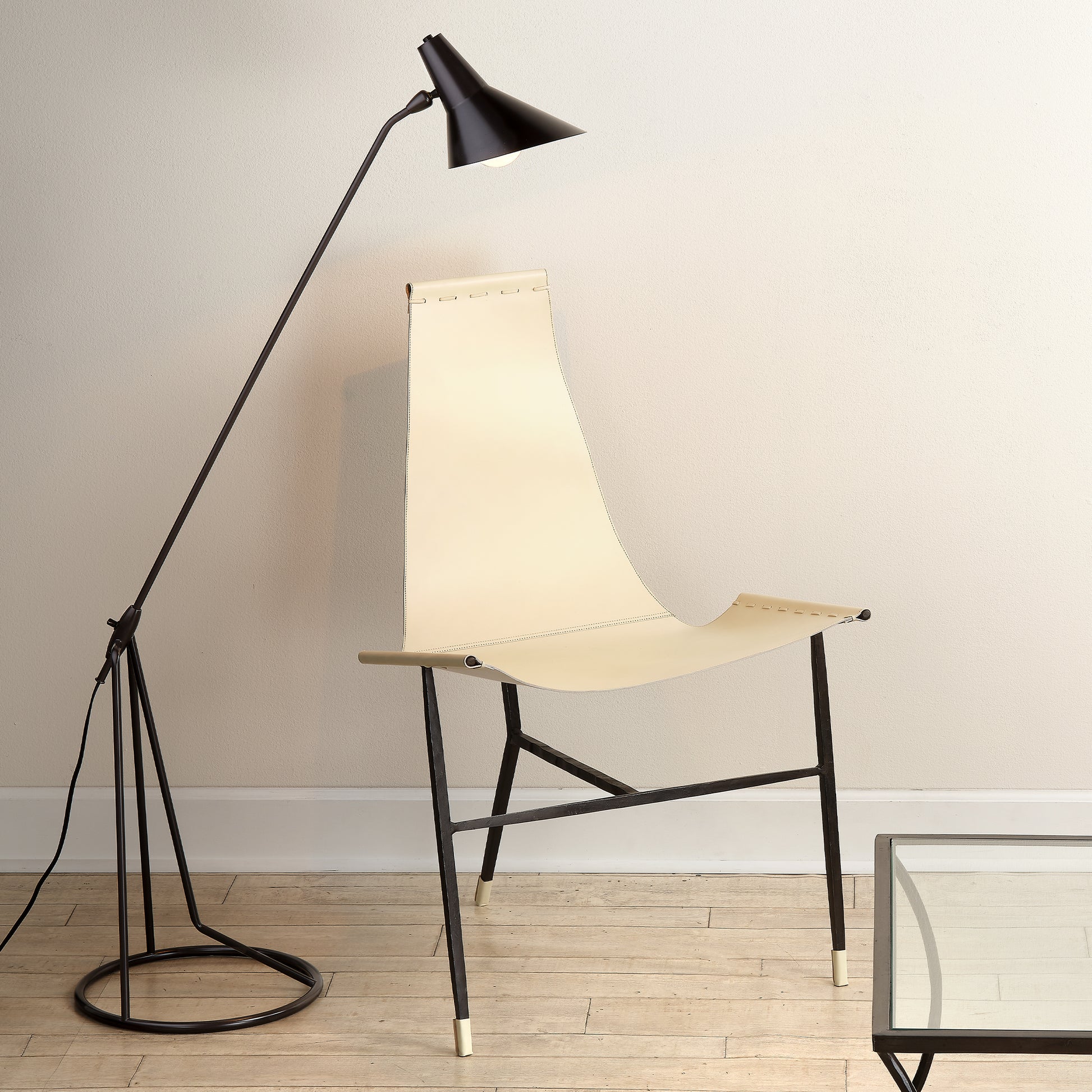 Abilene Leather Lounge Chair by Jamie Young