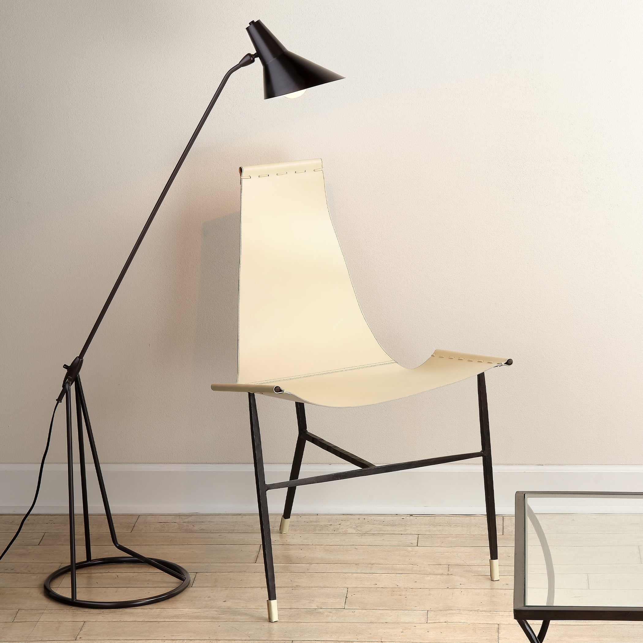 Abilene Leather Lounge Chair by Jamie Young