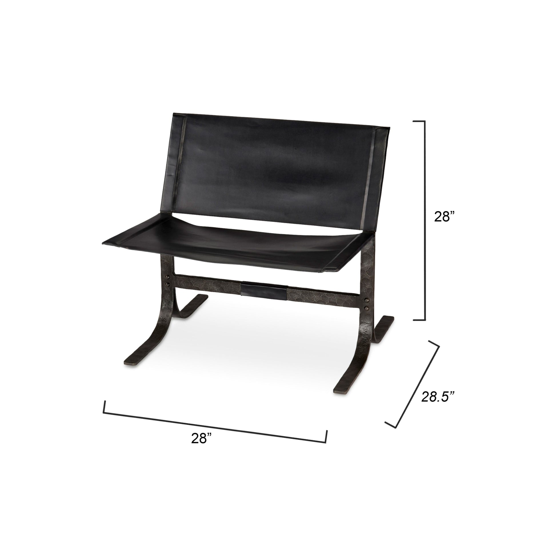 Alessa Leather Sling Chair by Jamie Young