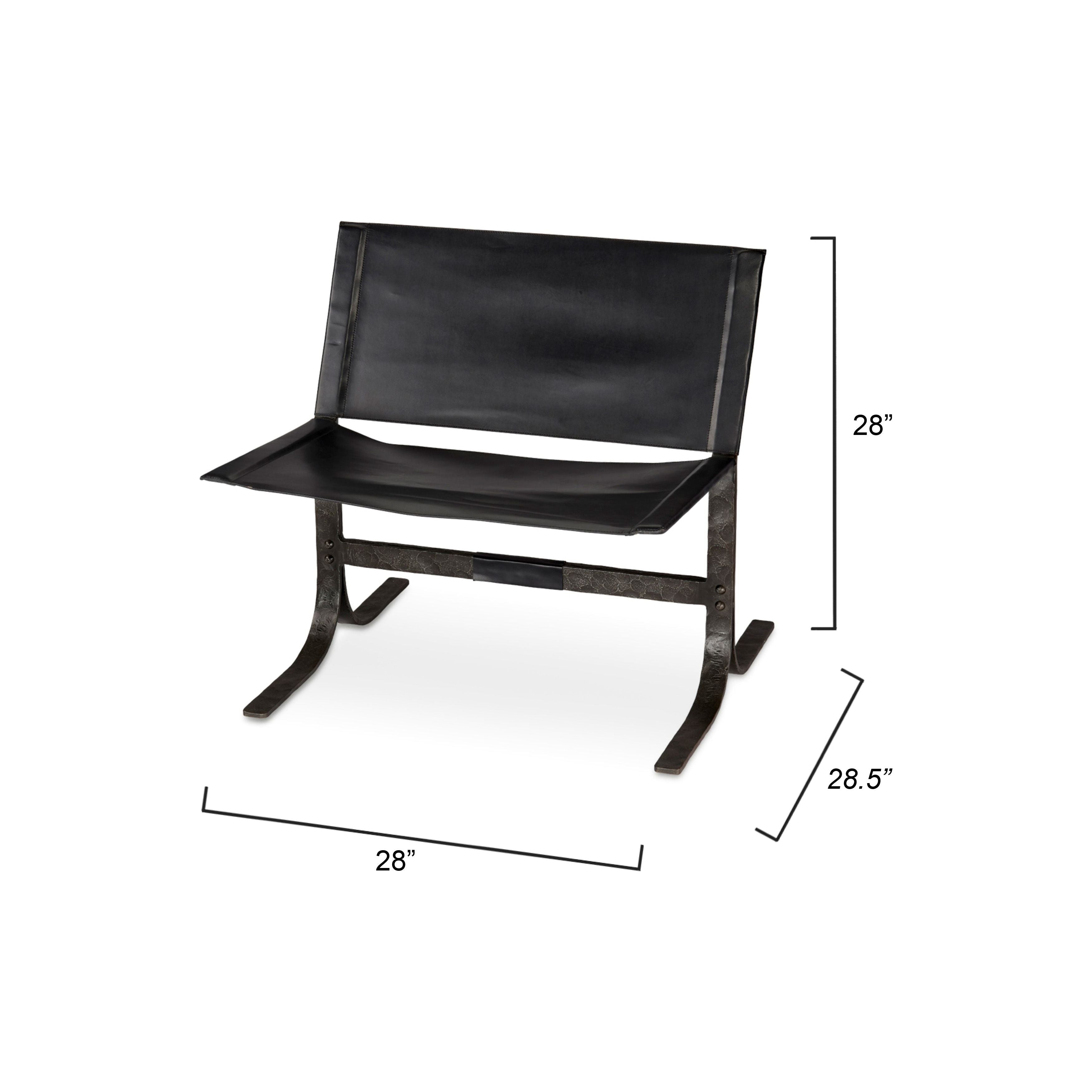 Alessa Leather Sling Chair by Jamie Young