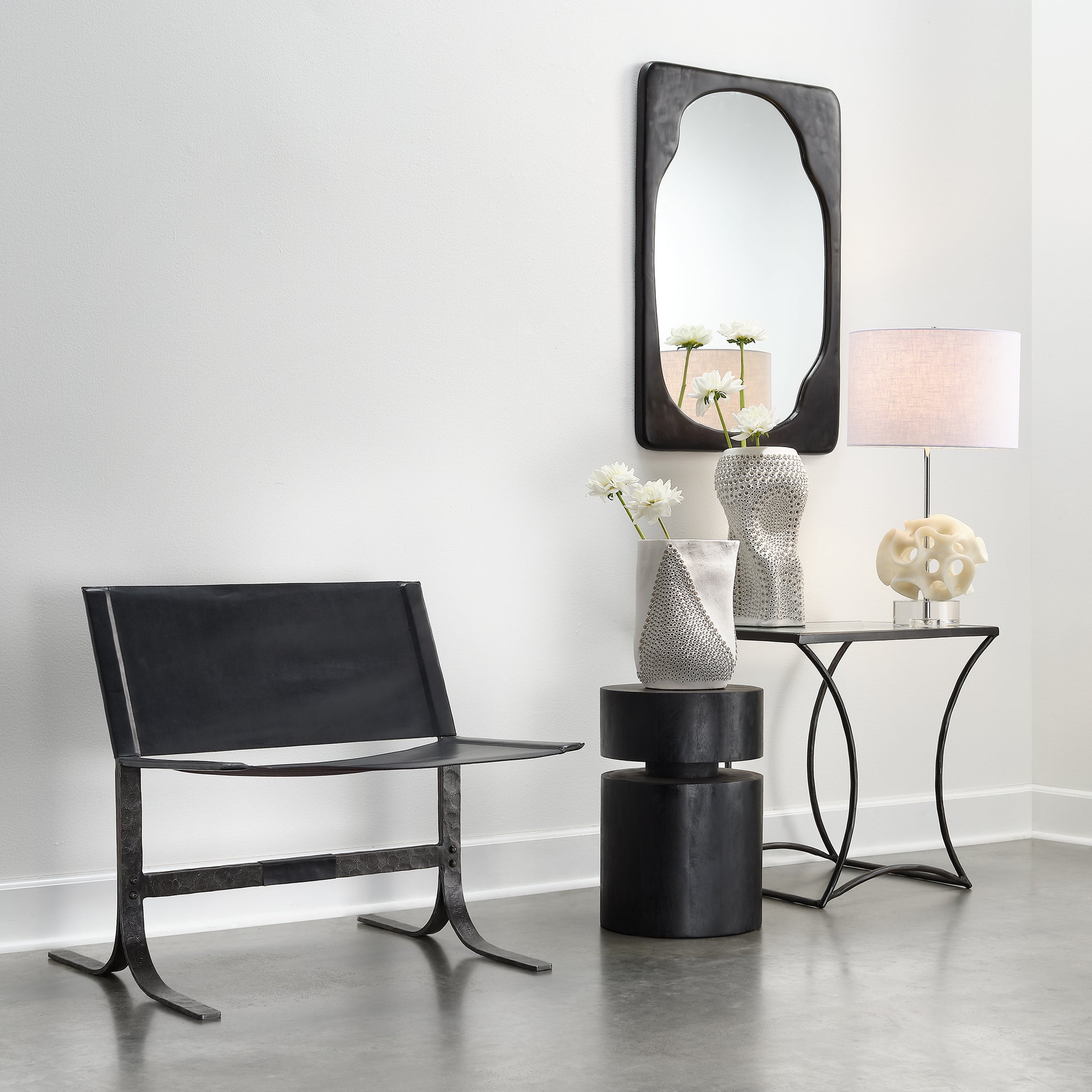 Alessa Leather Sling Chair by Jamie Young