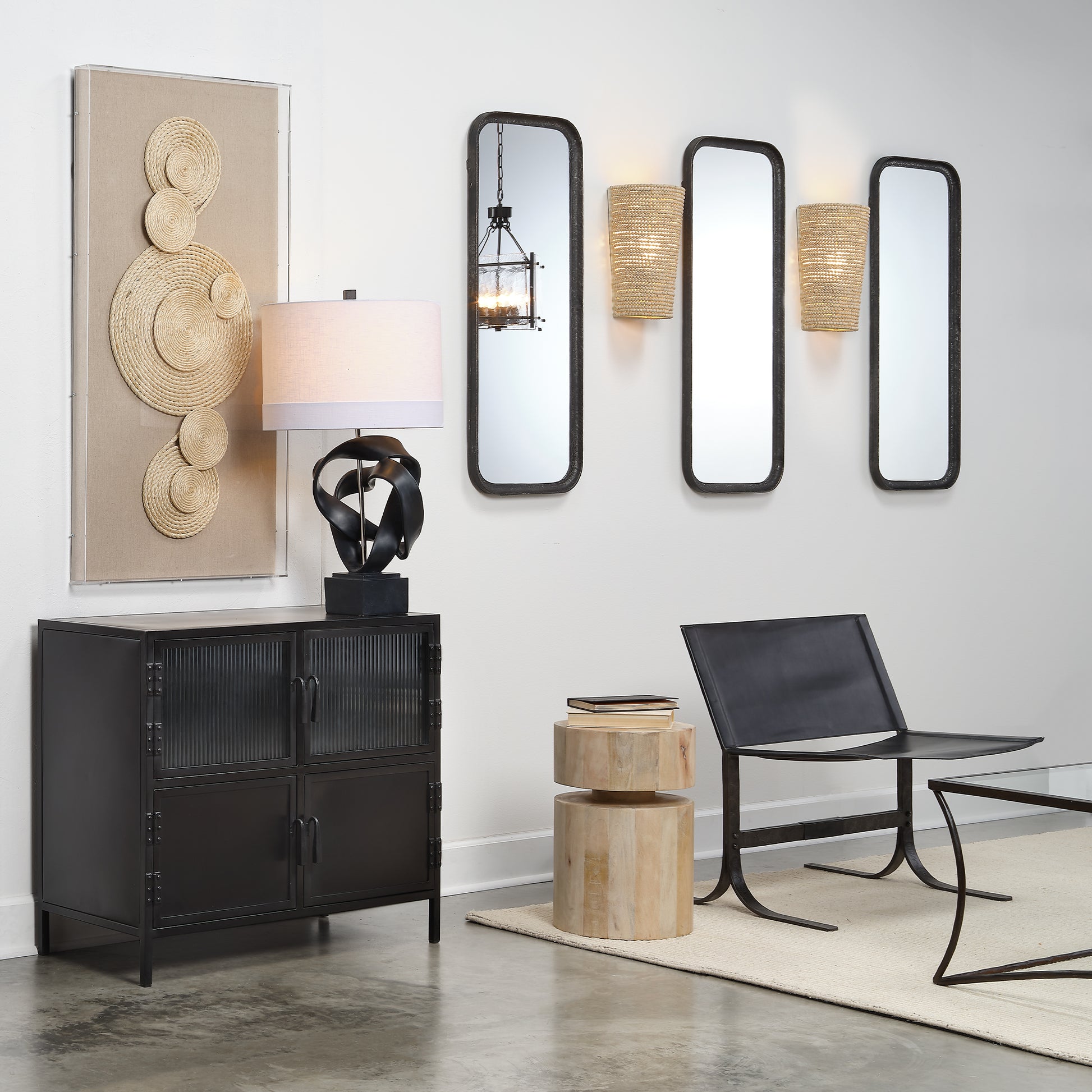 Alessa Leather Sling Chair by Jamie Young