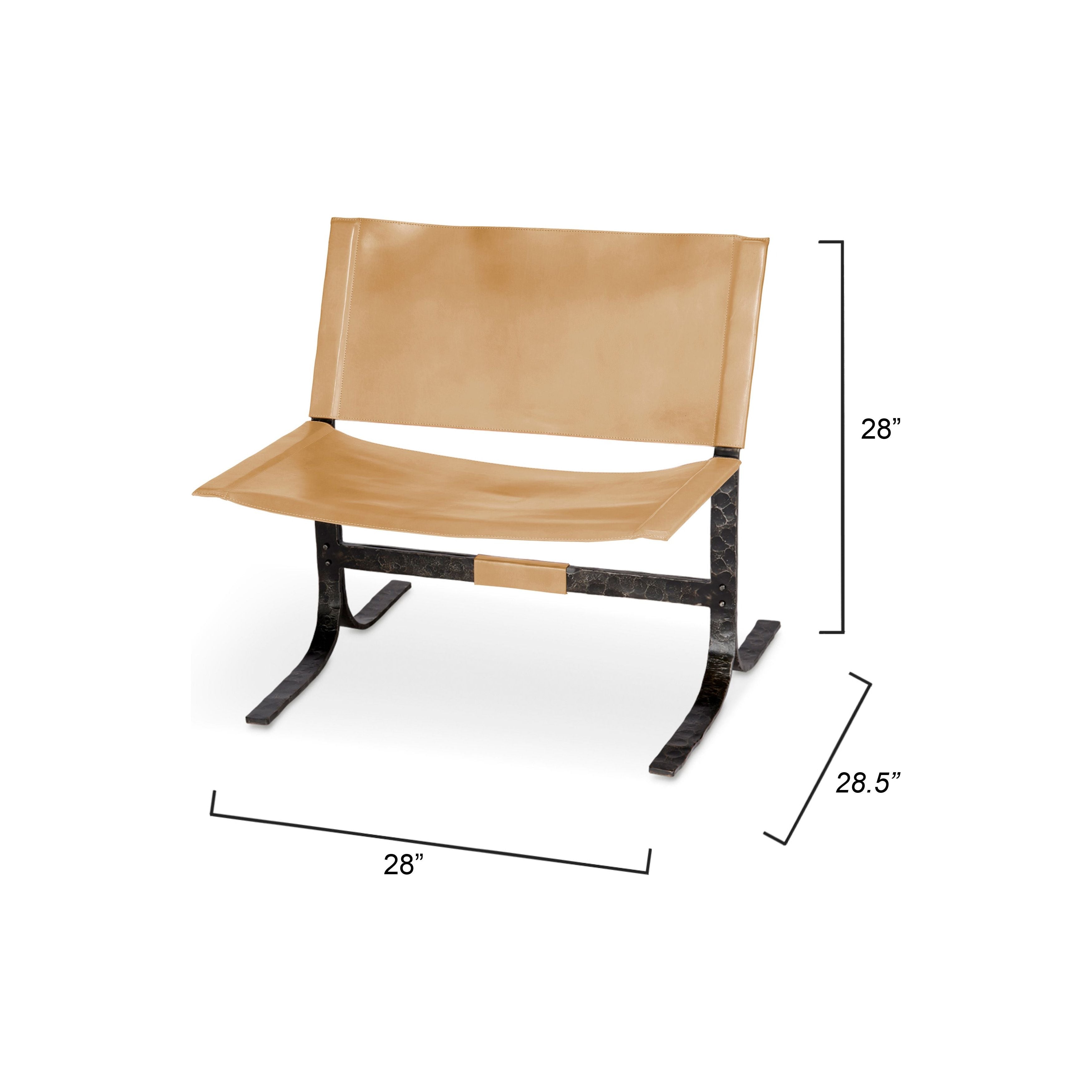 Alessa Leather Sling Chair by Jamie Young
