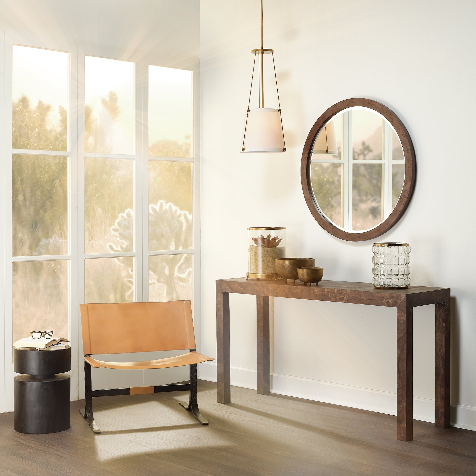 Alessa Leather Sling Chair by Jamie Young
