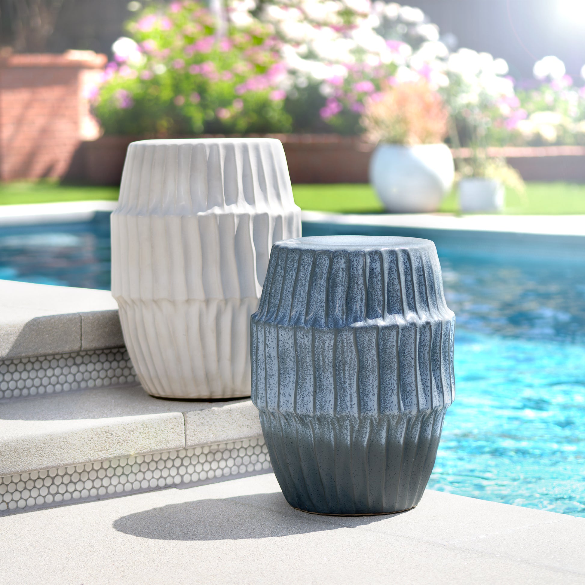 Algae Ceramic Indoor/Outdoor Side Table by Jamie Young
