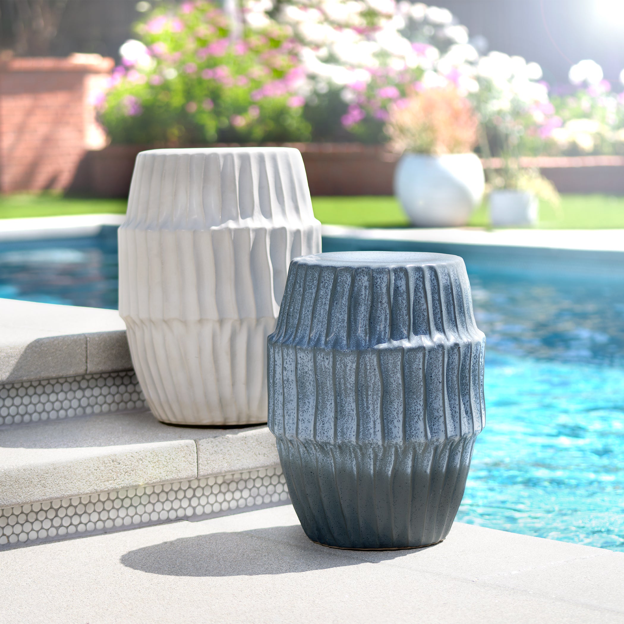 Algae Ceramic Indoor/Outdoor Side Table by Jamie Young