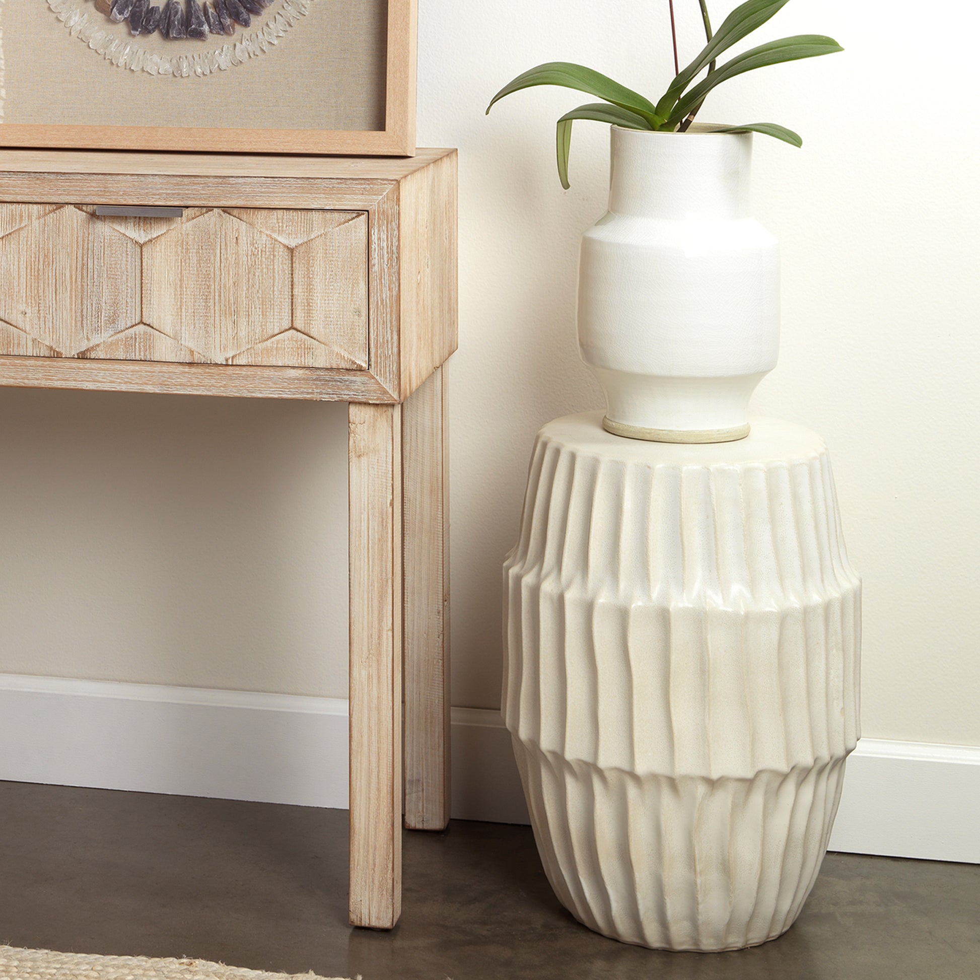 Algae Ceramic Indoor/Outdoor Side Table by Jamie Young