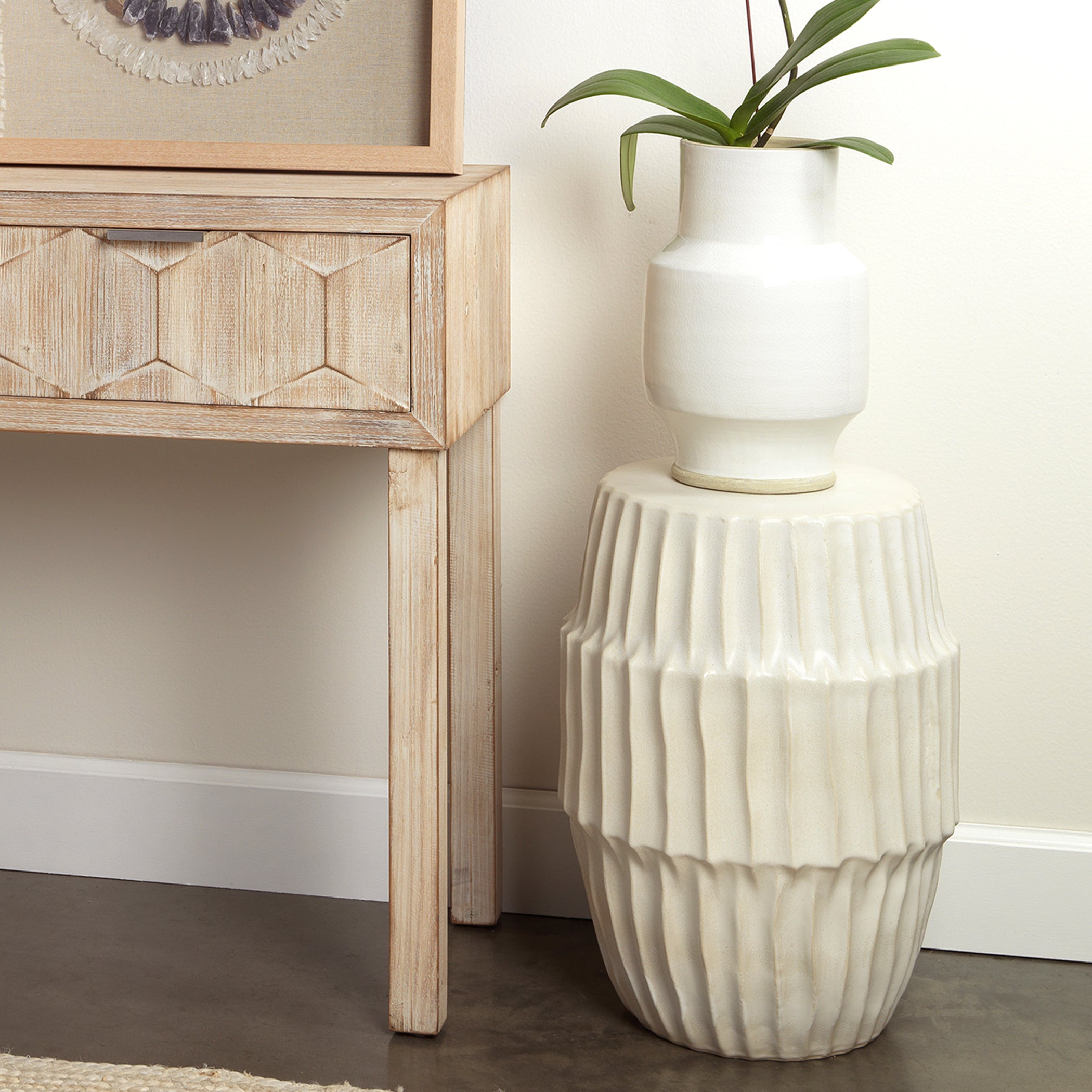 Algae Ceramic Indoor/Outdoor Side Table by Jamie Young