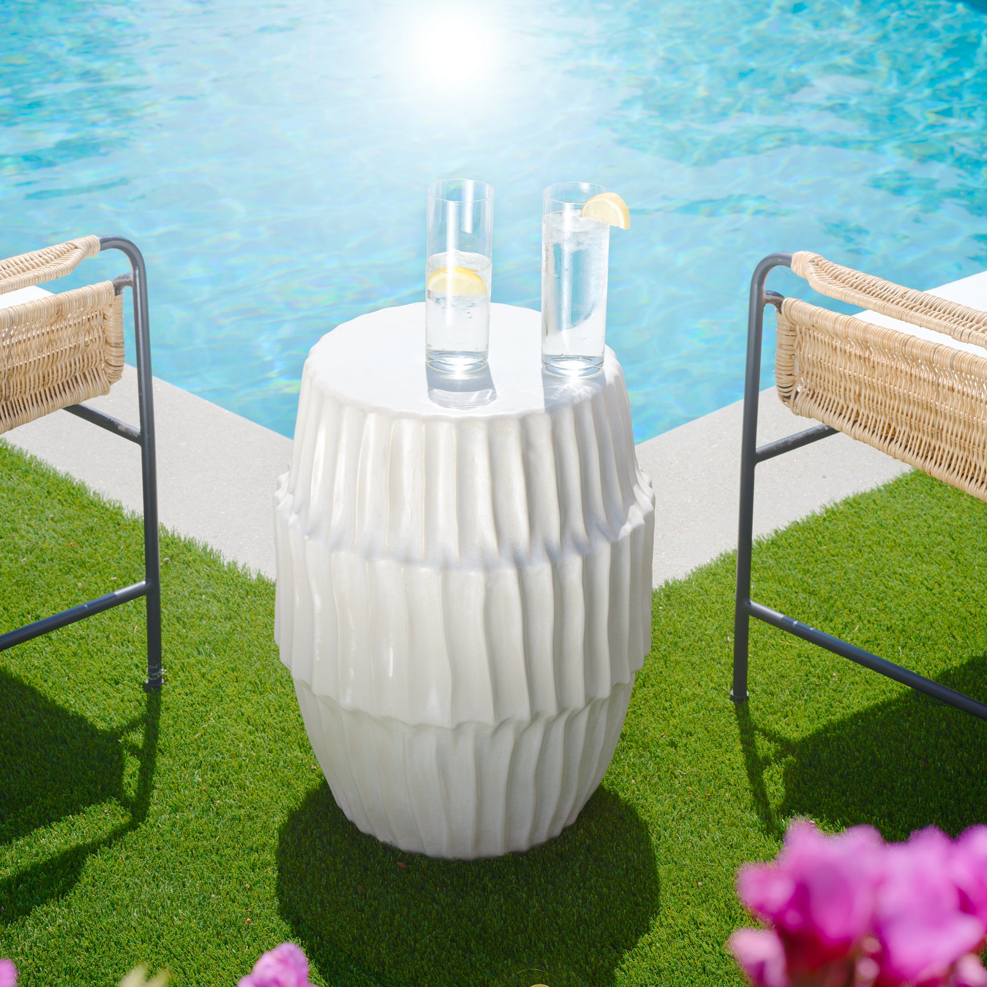 Algae Ceramic Indoor/Outdoor Side Table by Jamie Young