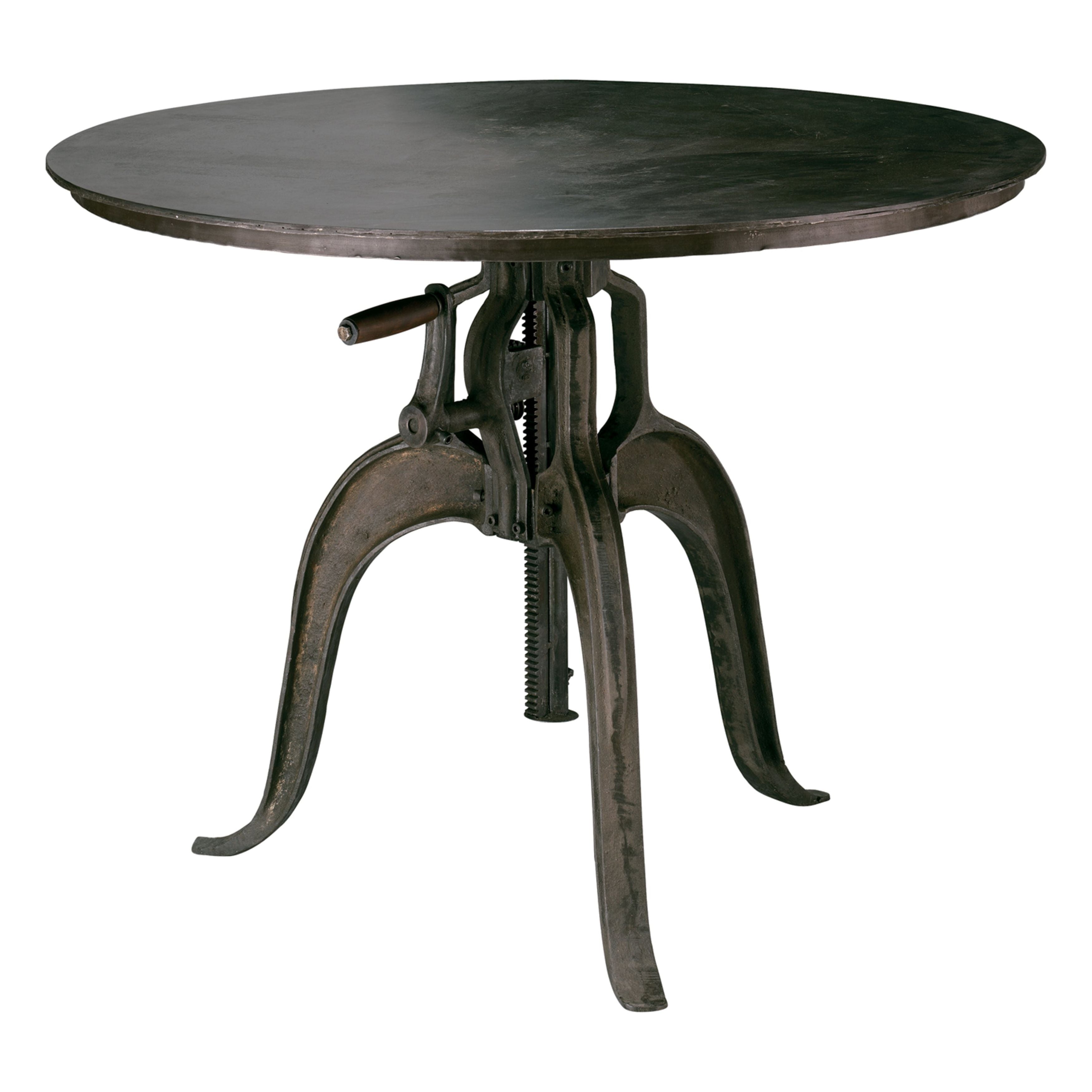 Americana Iron Crank Table, Gun Metal
