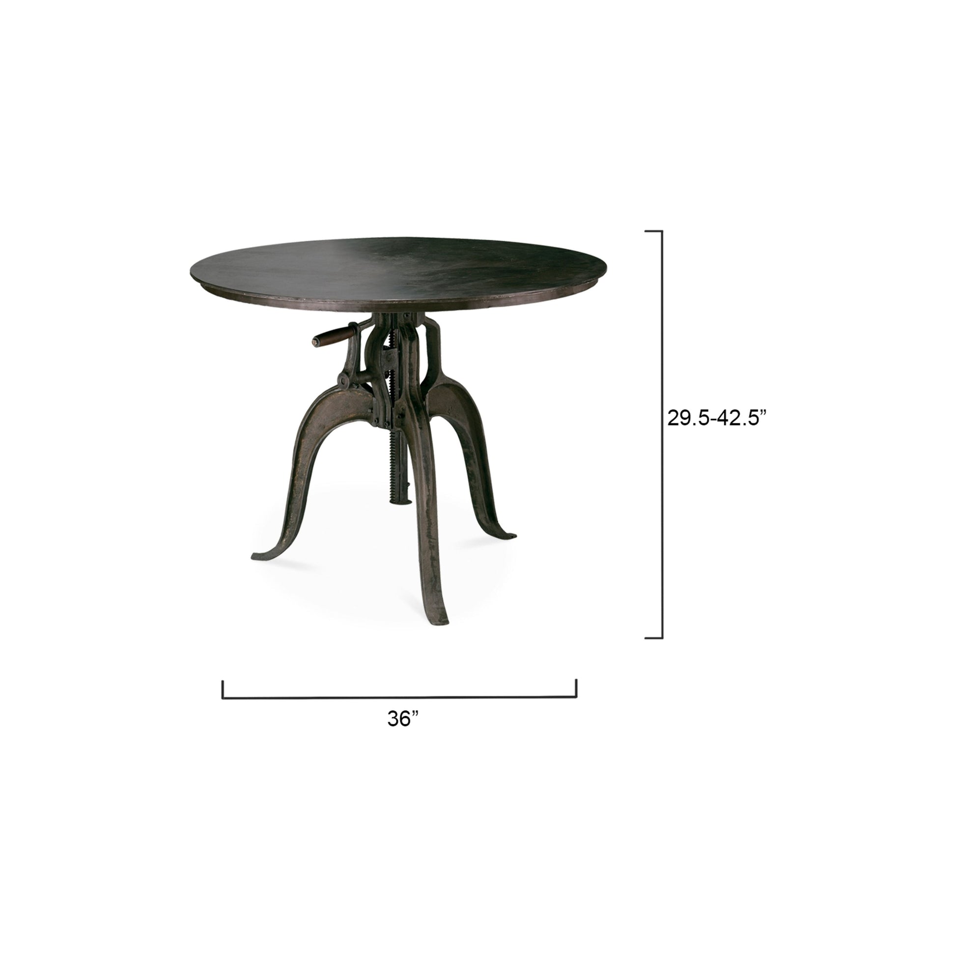 Americana Iron Crank Table, Gun Metal by Jamie Young