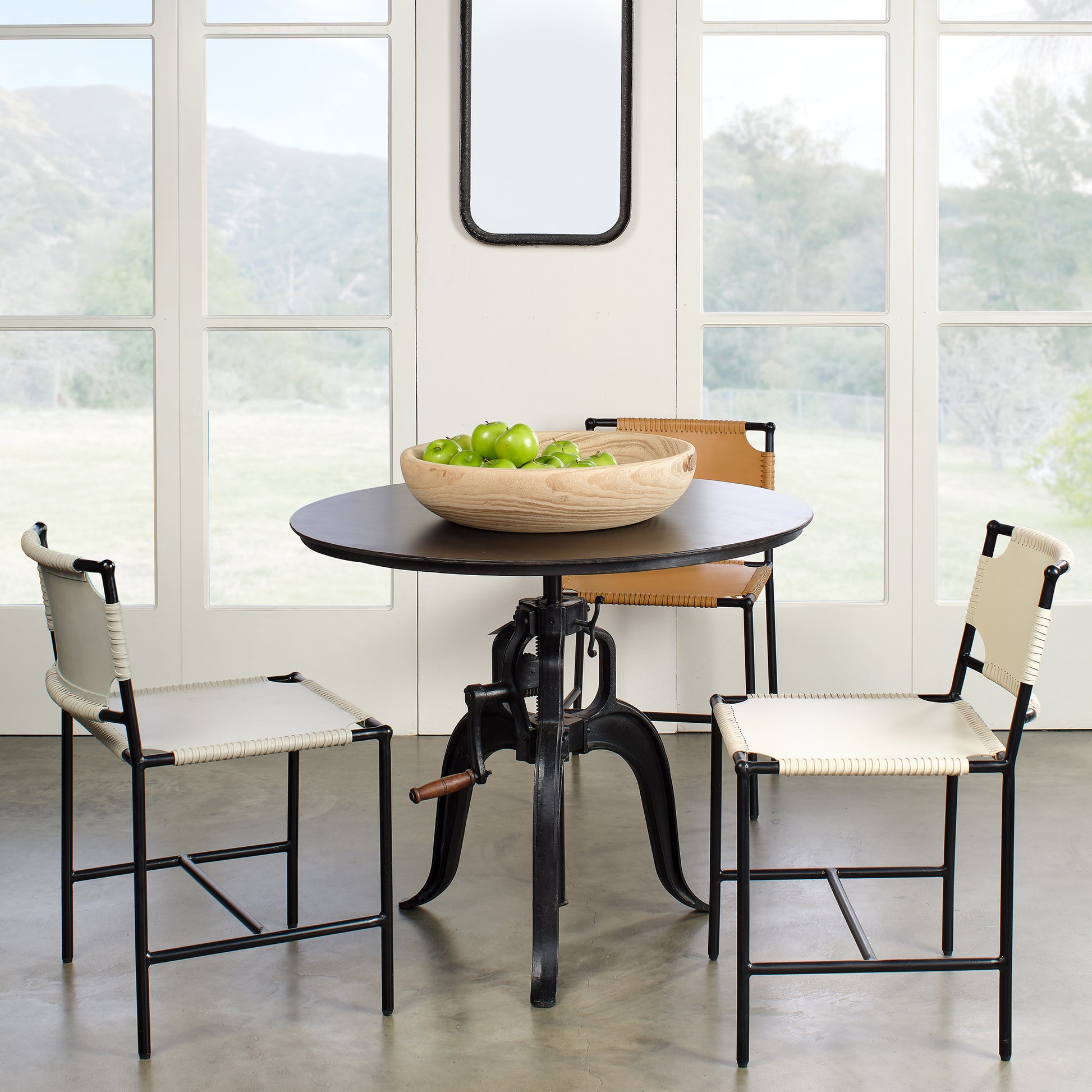 Americana Iron Crank Table, Gun Metal by Jamie Young