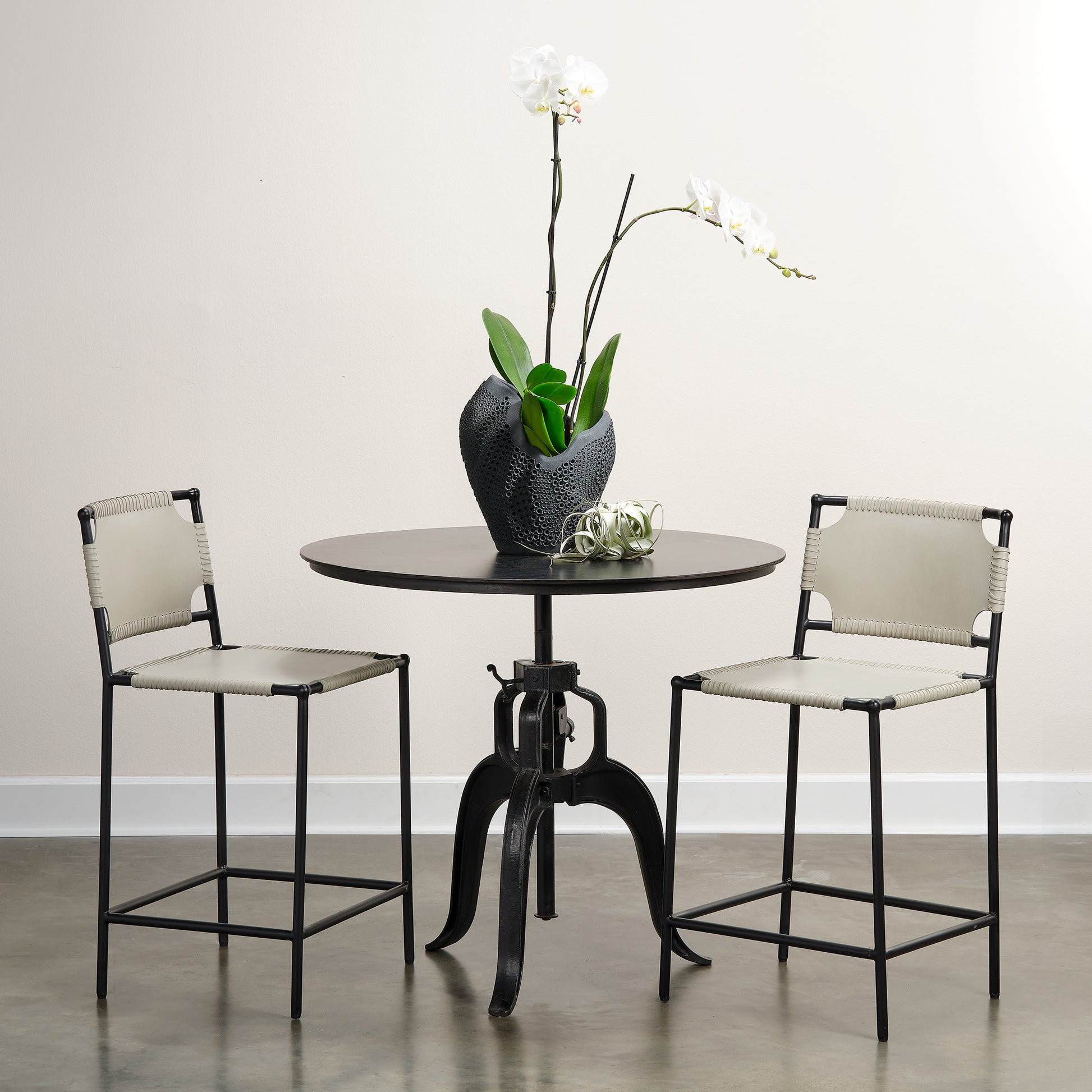Americana Iron Crank Table, Gun Metal by Jamie Young