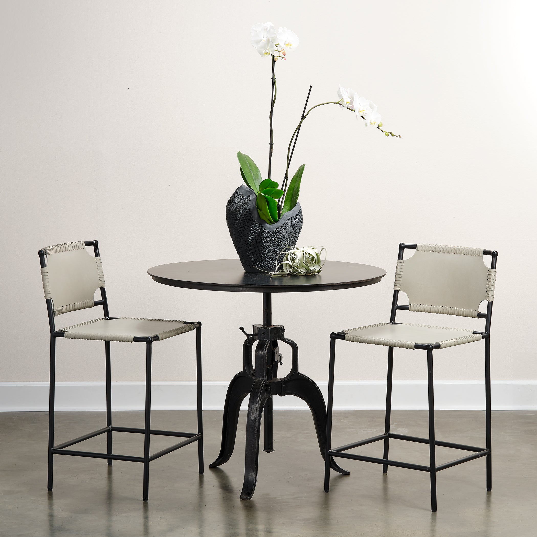 Americana Iron Crank Table, Gun Metal by Jamie Young