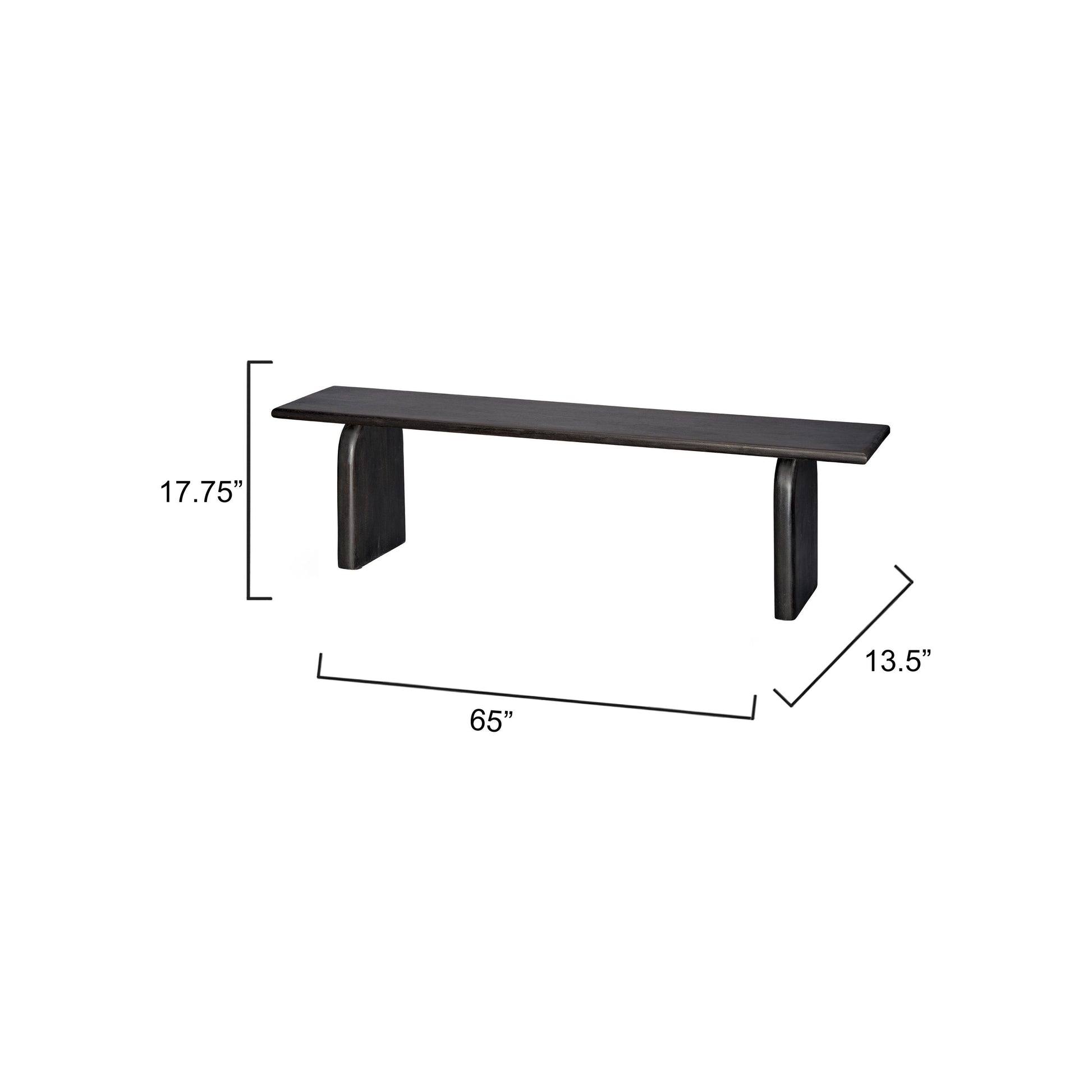 Arc Mango Wood Bench by Jamie Young