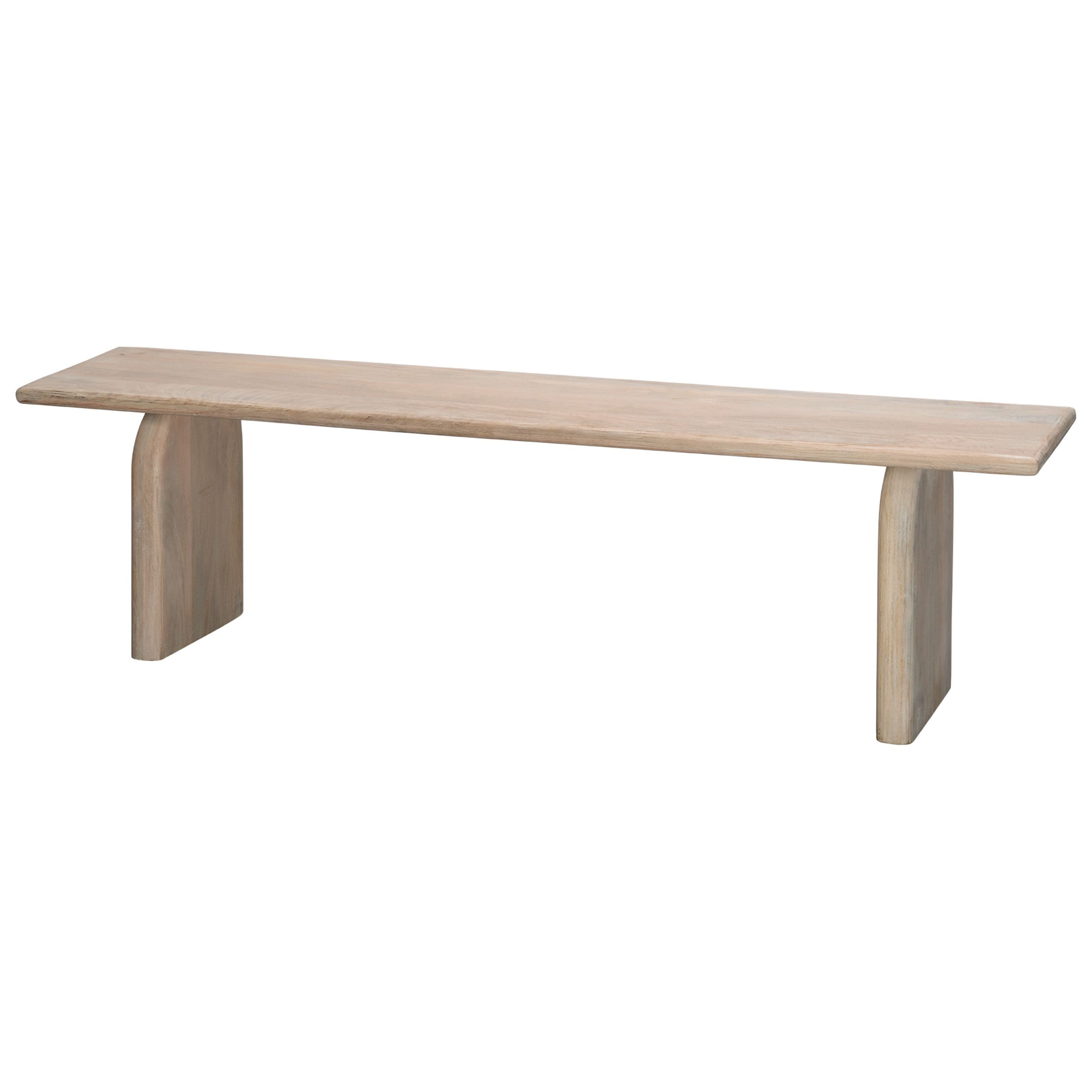 Arc Mango Wood Bench Light Bleach by Jamie Young
