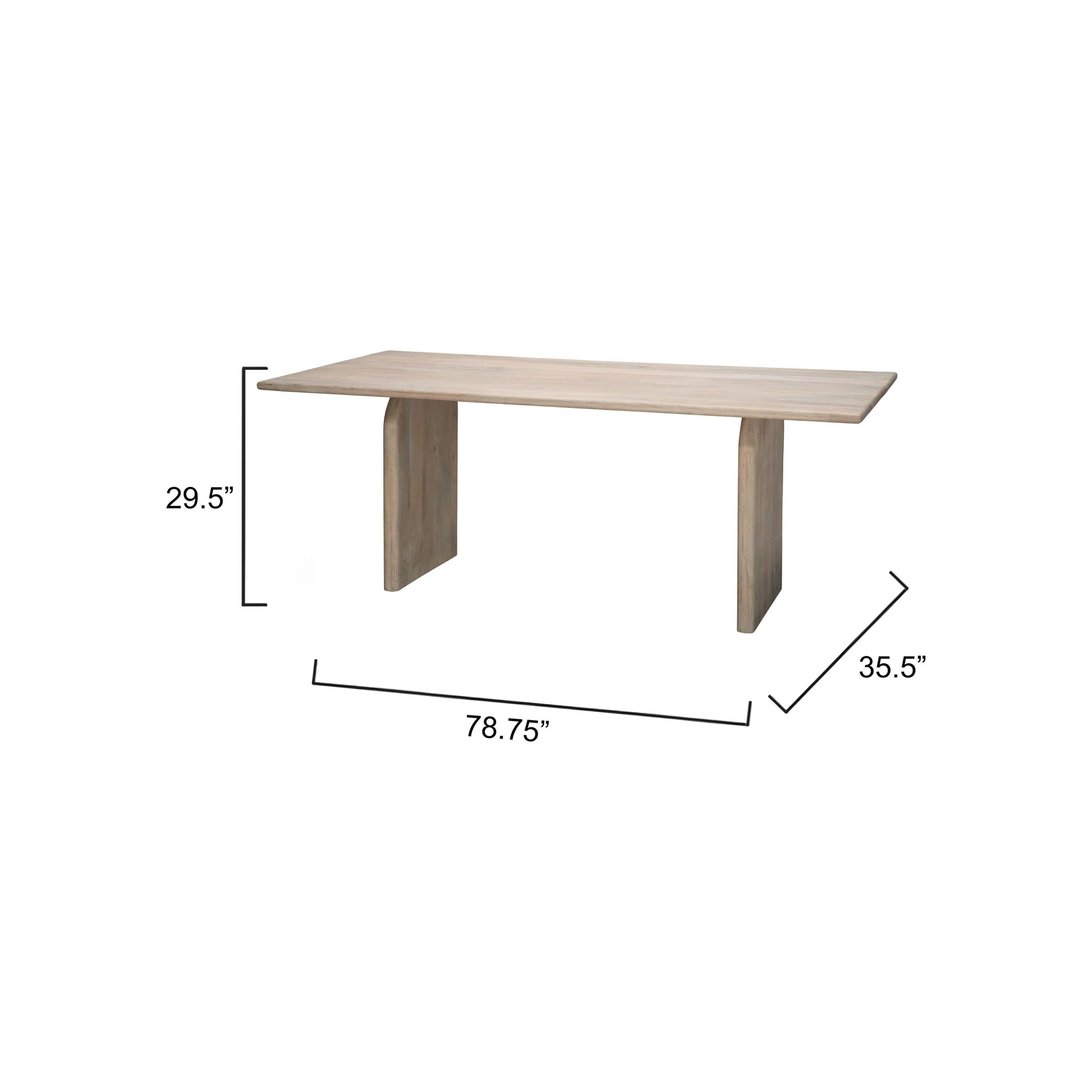 Arc Mango Wood Dining Table by Jamie Young