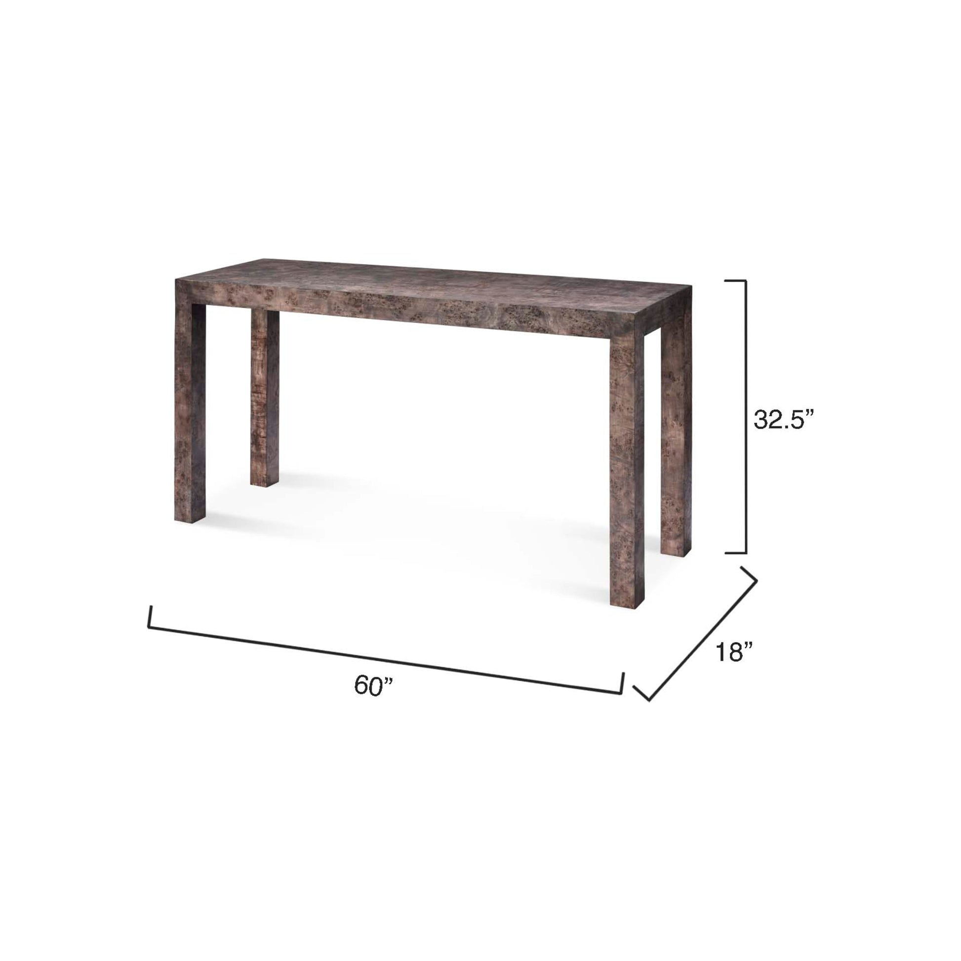 Archer Burl Wood Console by Jamie Young