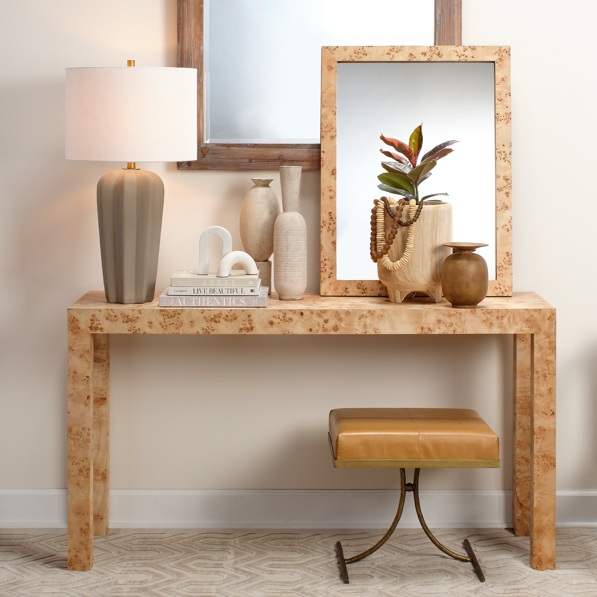 Archer Burl Wood Console by Jamie Young