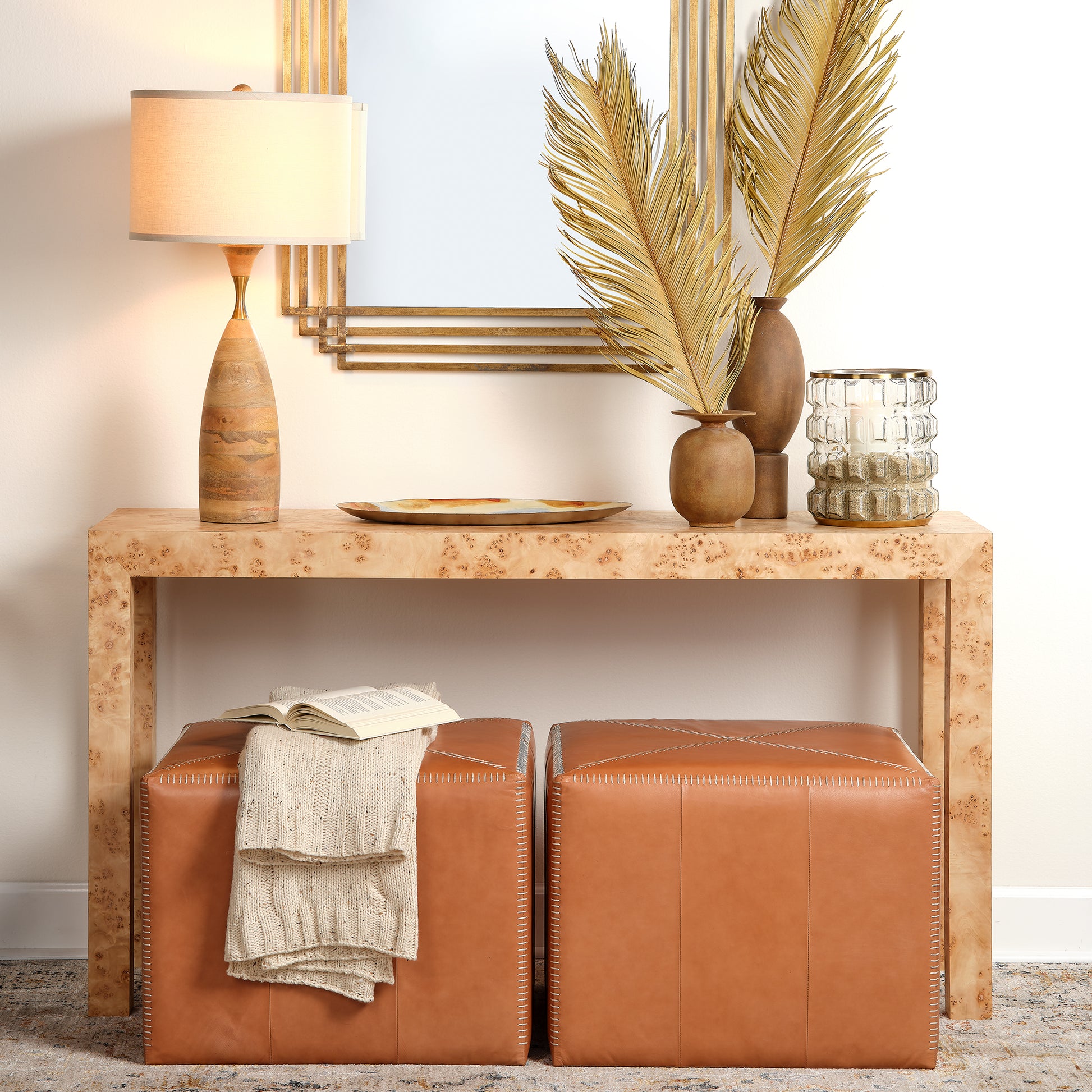 Archer Burl Wood Console by Jamie Young