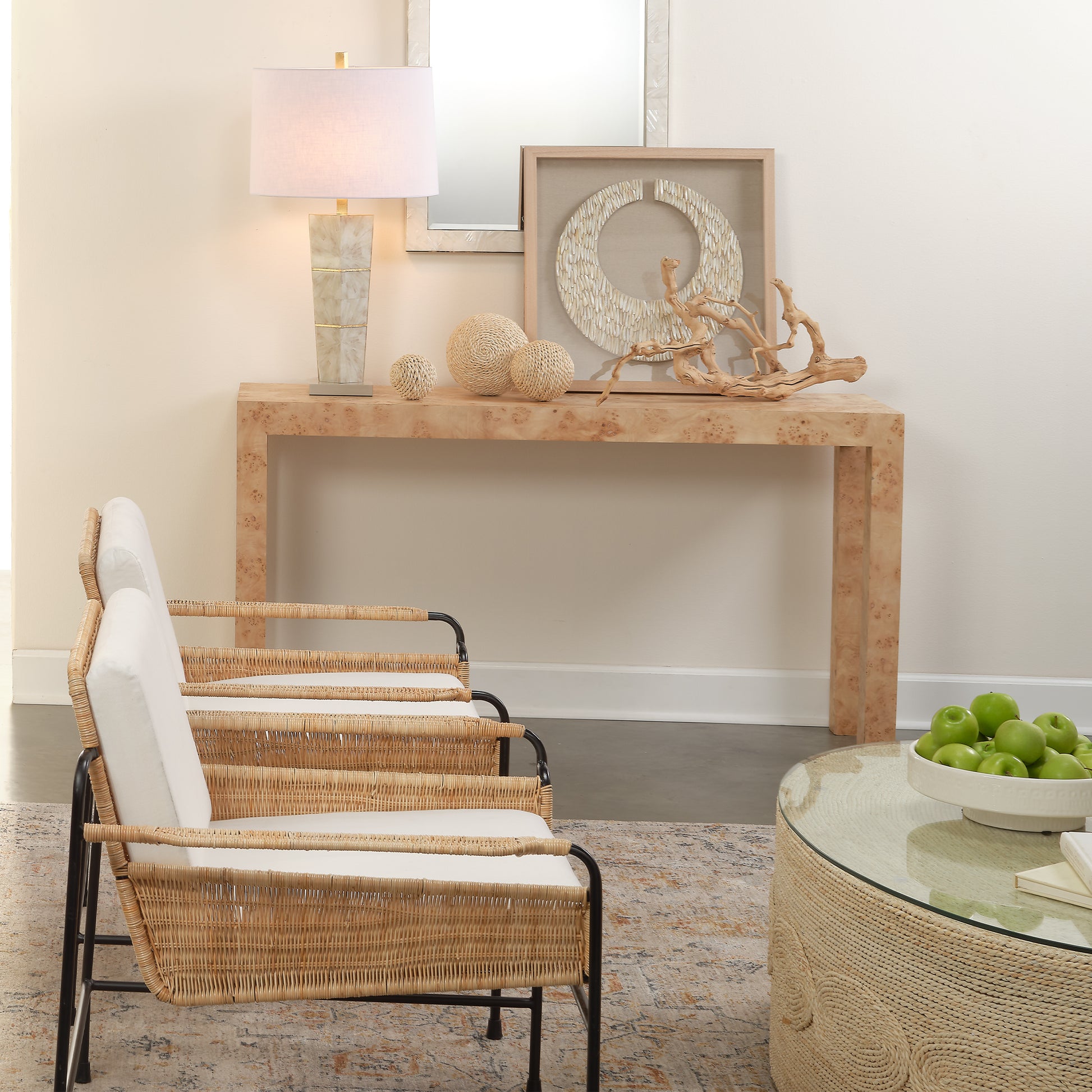 Archer Burl Wood Console by Jamie Young