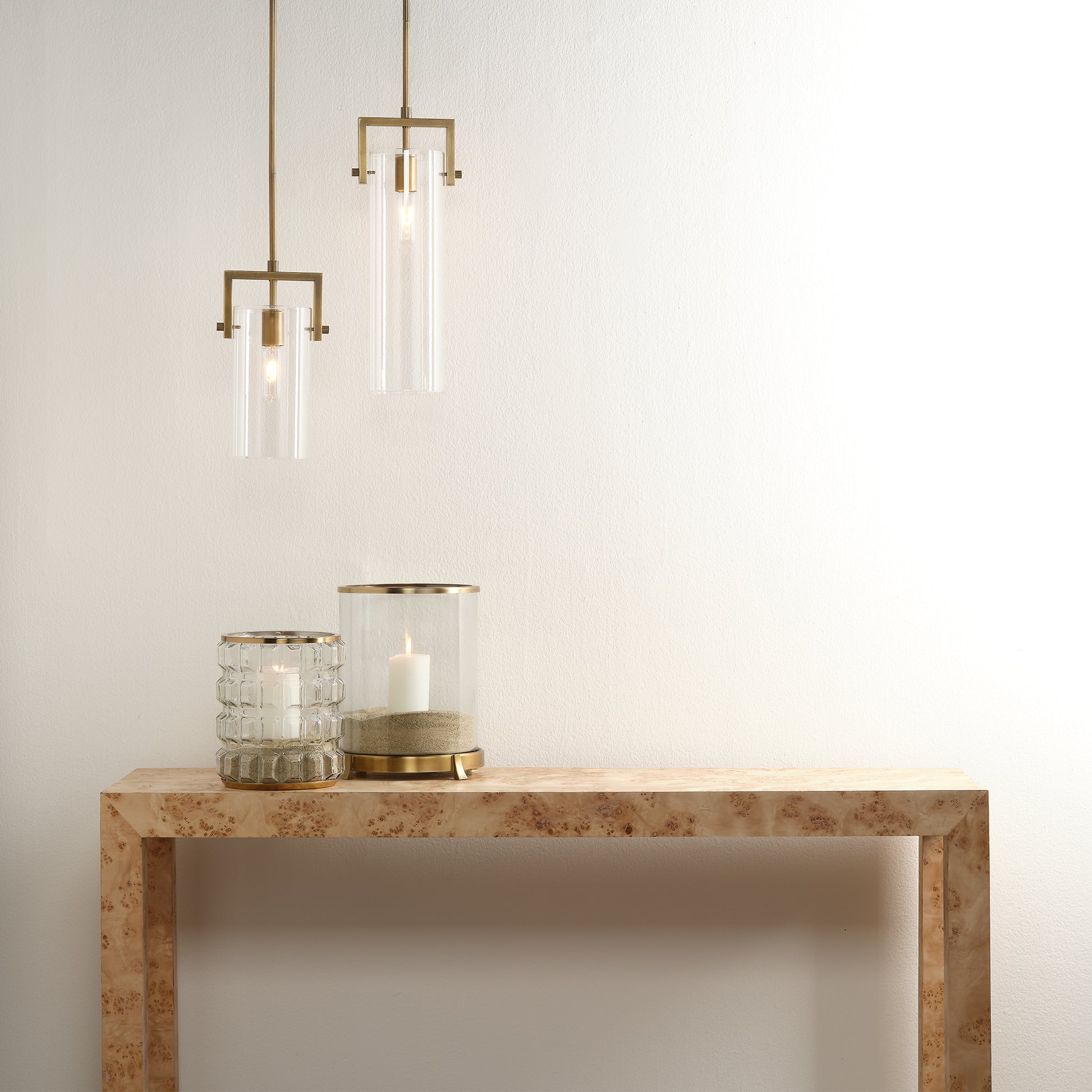 Archer Burl Wood Console by Jamie Young